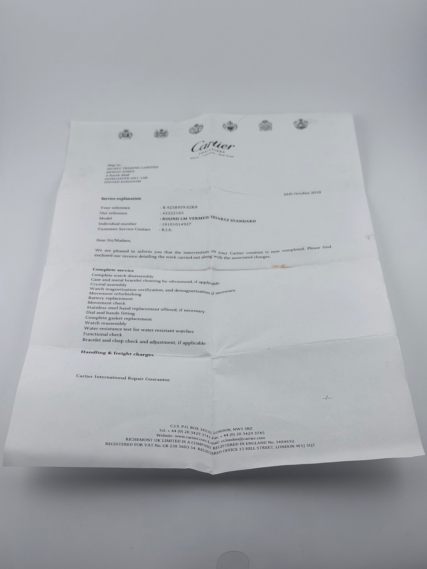 Cartier Must De Cartier Trinity Ronde - Sub Seconds - Quartz - 1810-1 - Box and Booklets