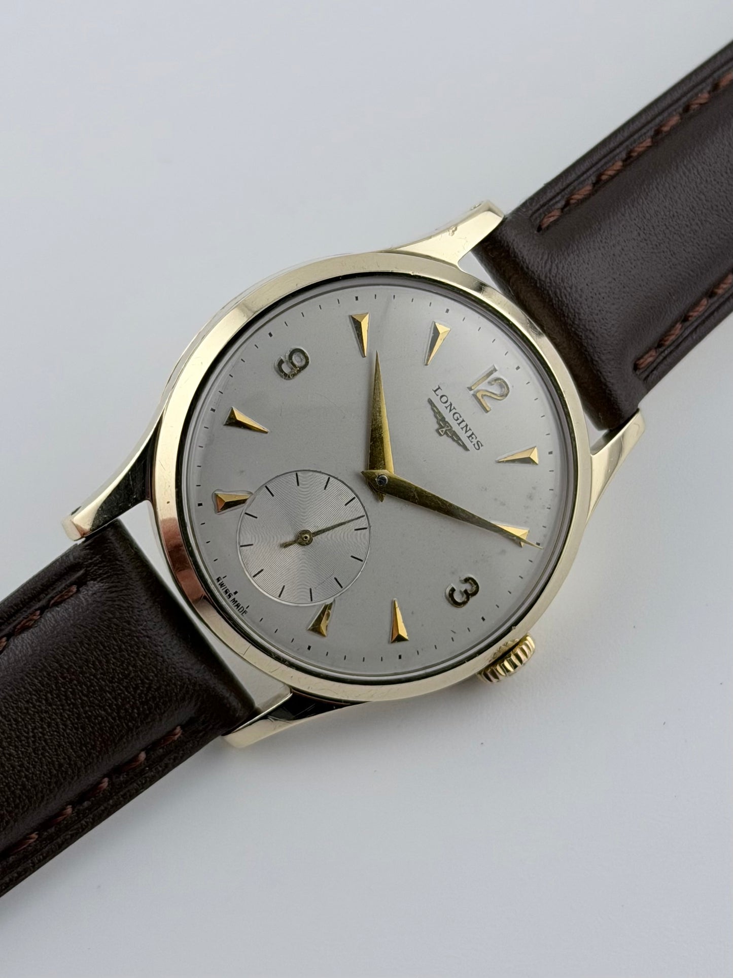 Longines Manual Wind Sub Seconds 9ct Gold