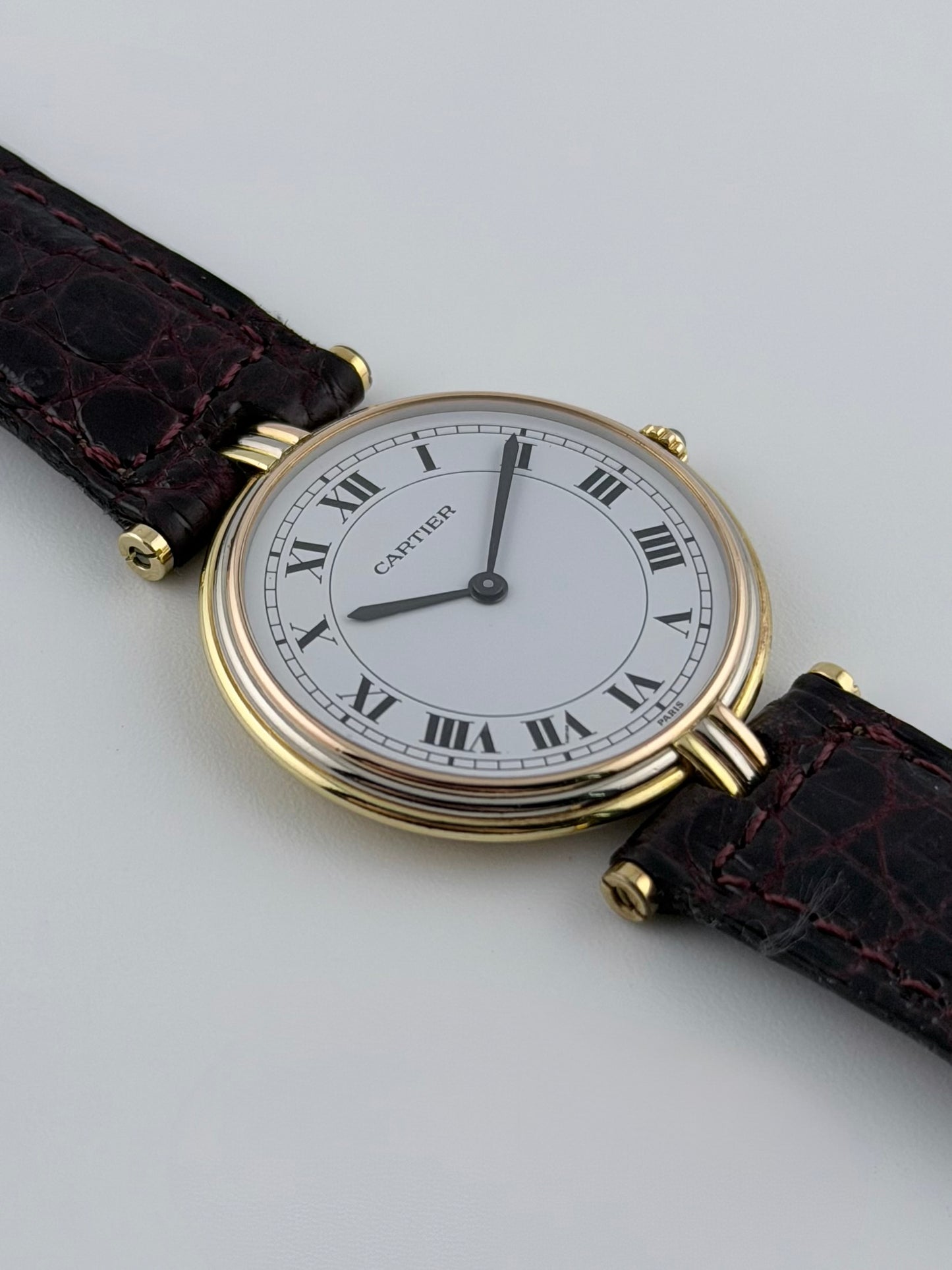 Cartier must de Vendome Quartz - 8100 - 18ct solid gold Trinity - Box and Papers