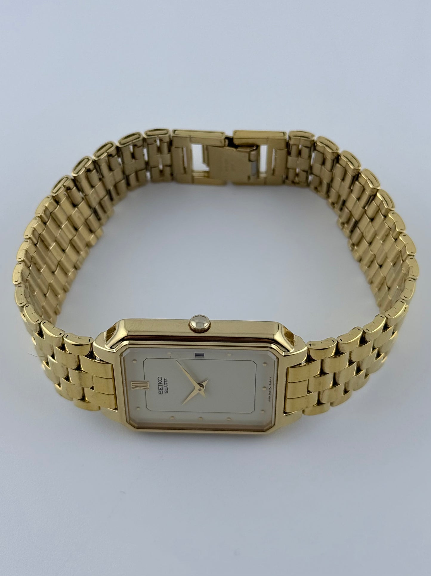 Seiko Tank Quartz 5Y39-5860 Date - Box & Papers