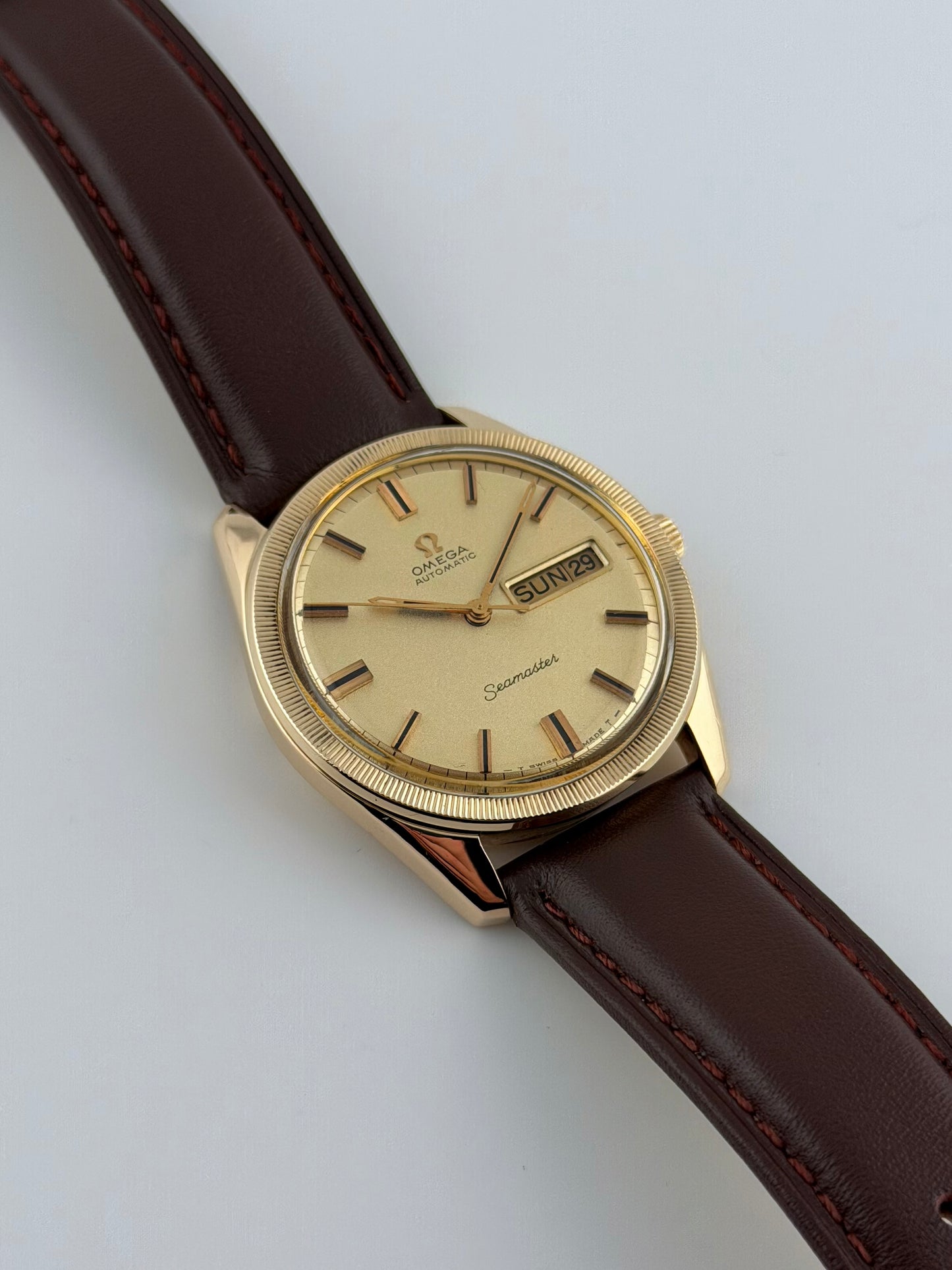 Omega Seamaster Automatic Day-Date 9ct Jumbo 166.0532 - BOX AND PAPERS!