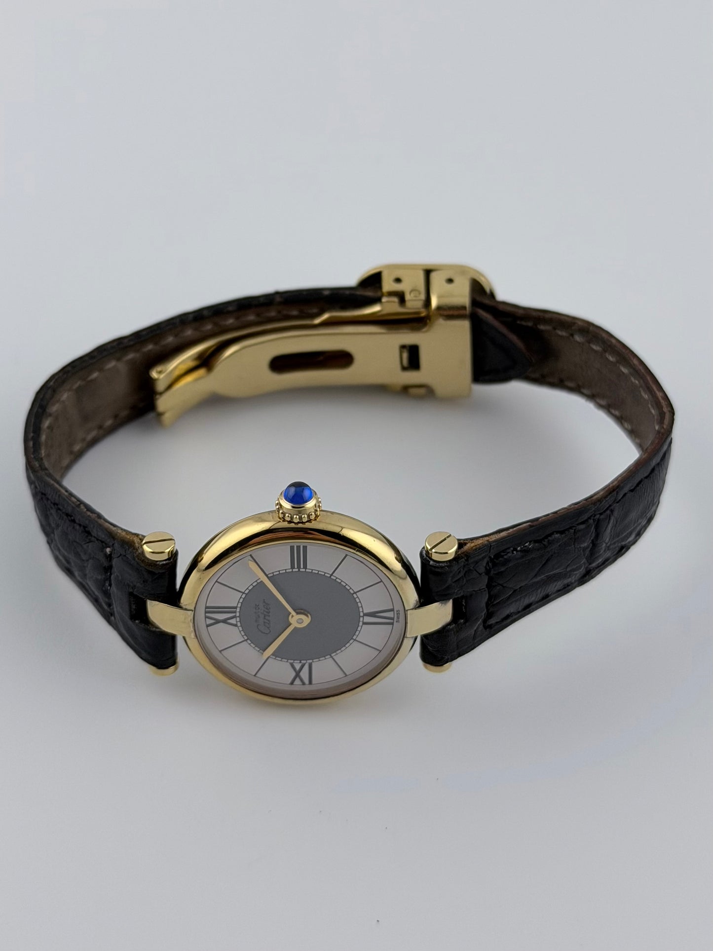 Cartier must de Vendome Quartz - 590004 - White & Grey Dial - Ladies