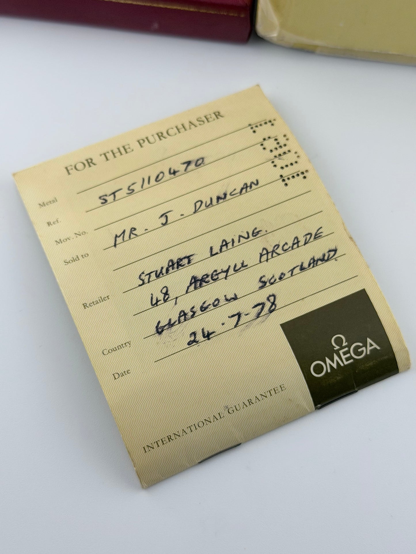 Omega Geneve Tank Manual Wind 511.0470 - Box and Papers