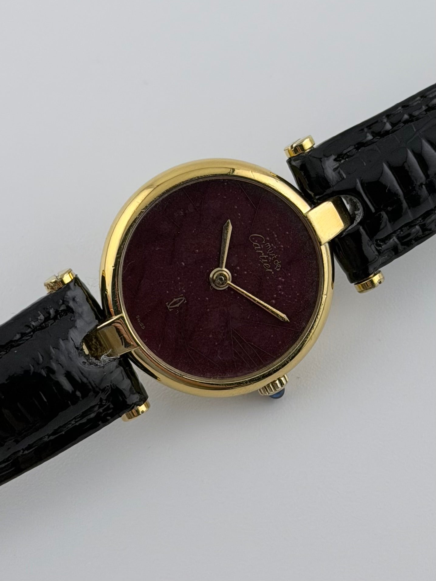 Cartier Must de Cartier Paris Quartz - 18 - Burgundy Tortoise Shell Dial - Ladies