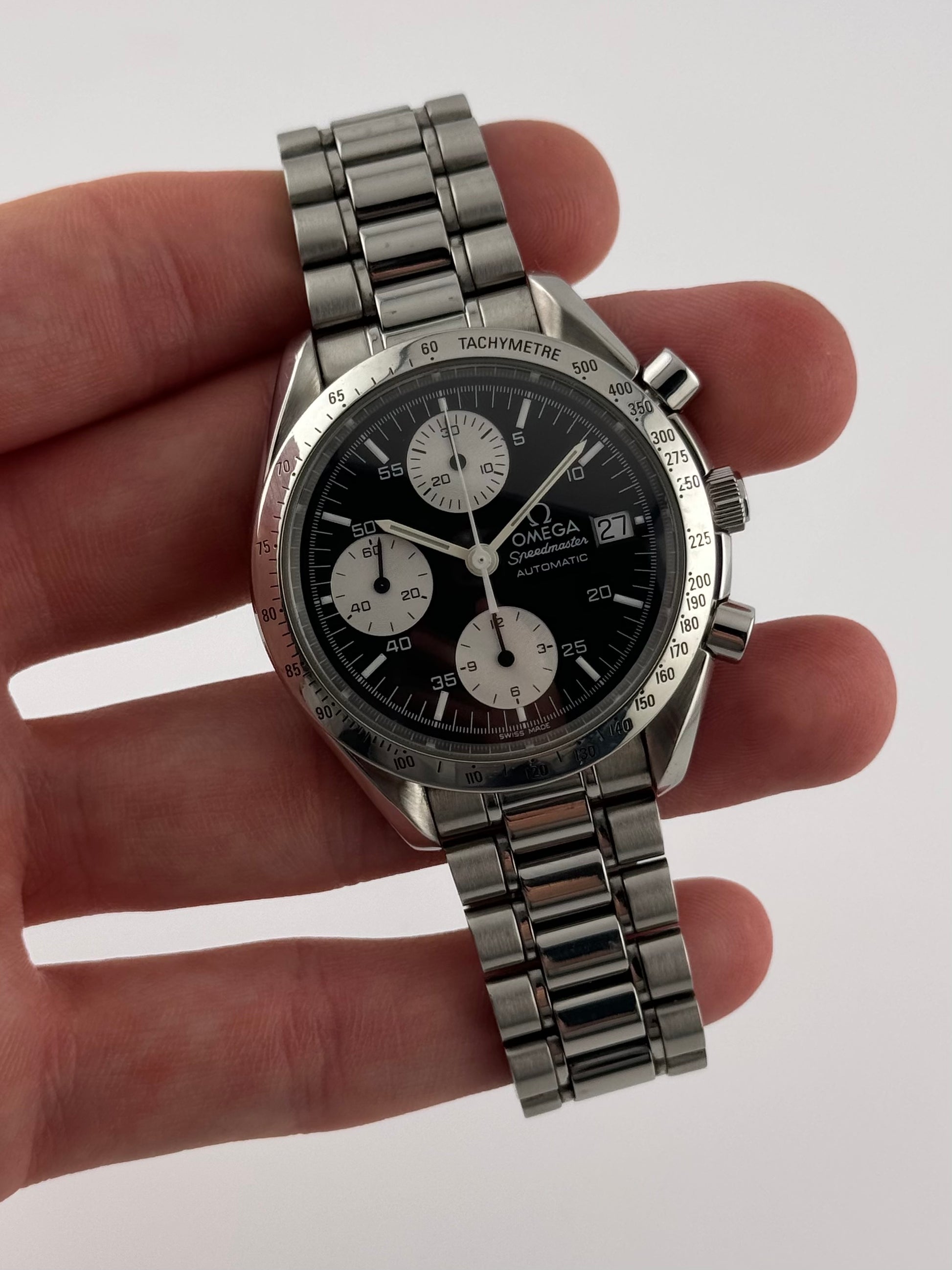 Omega Speedmaster Automatic Date Rare Reverse Panda