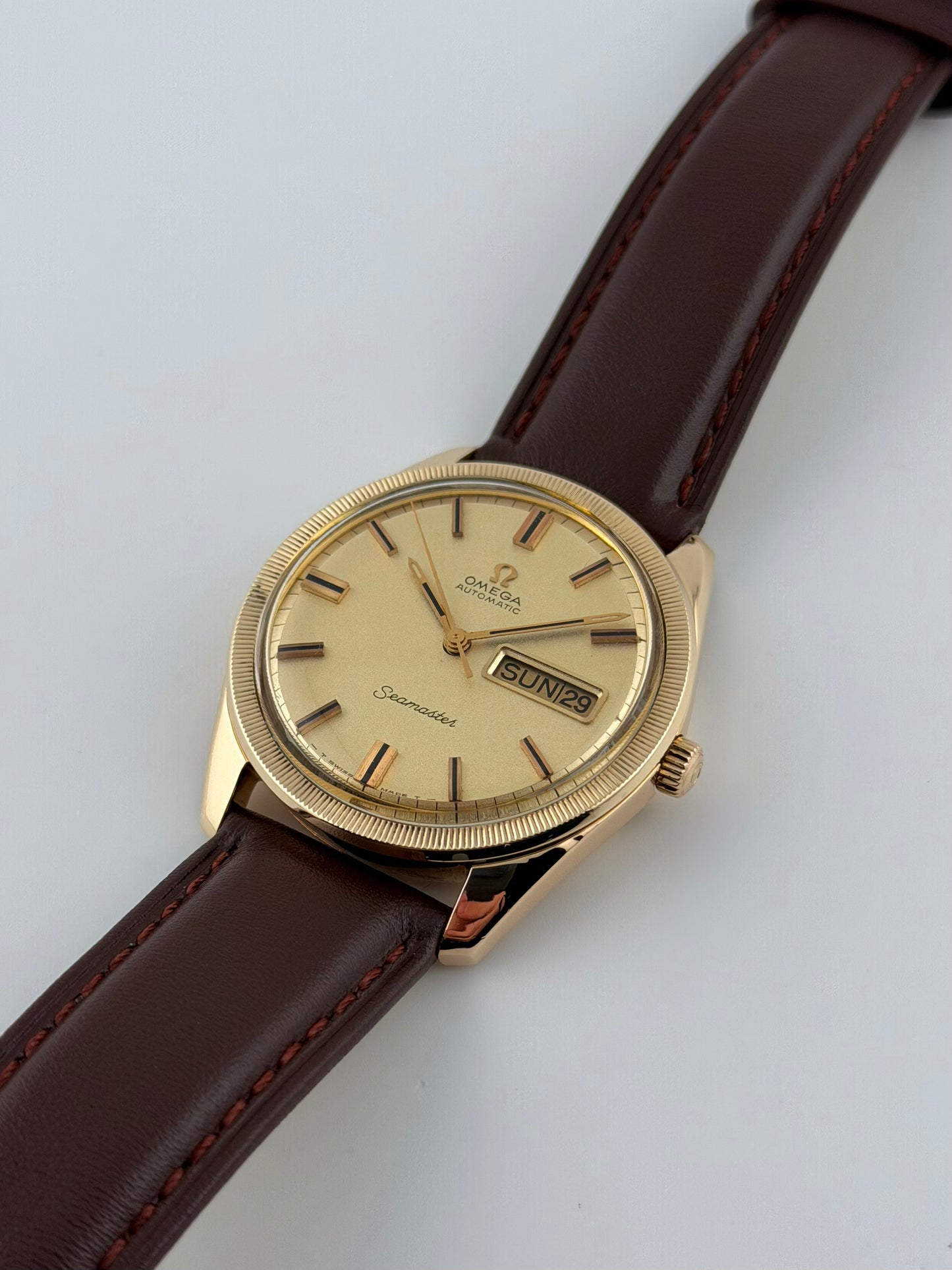 Omega Seamaster Automatic Day-Date 9ct Jumbo 166.0532 - BOX AND PAPERS!