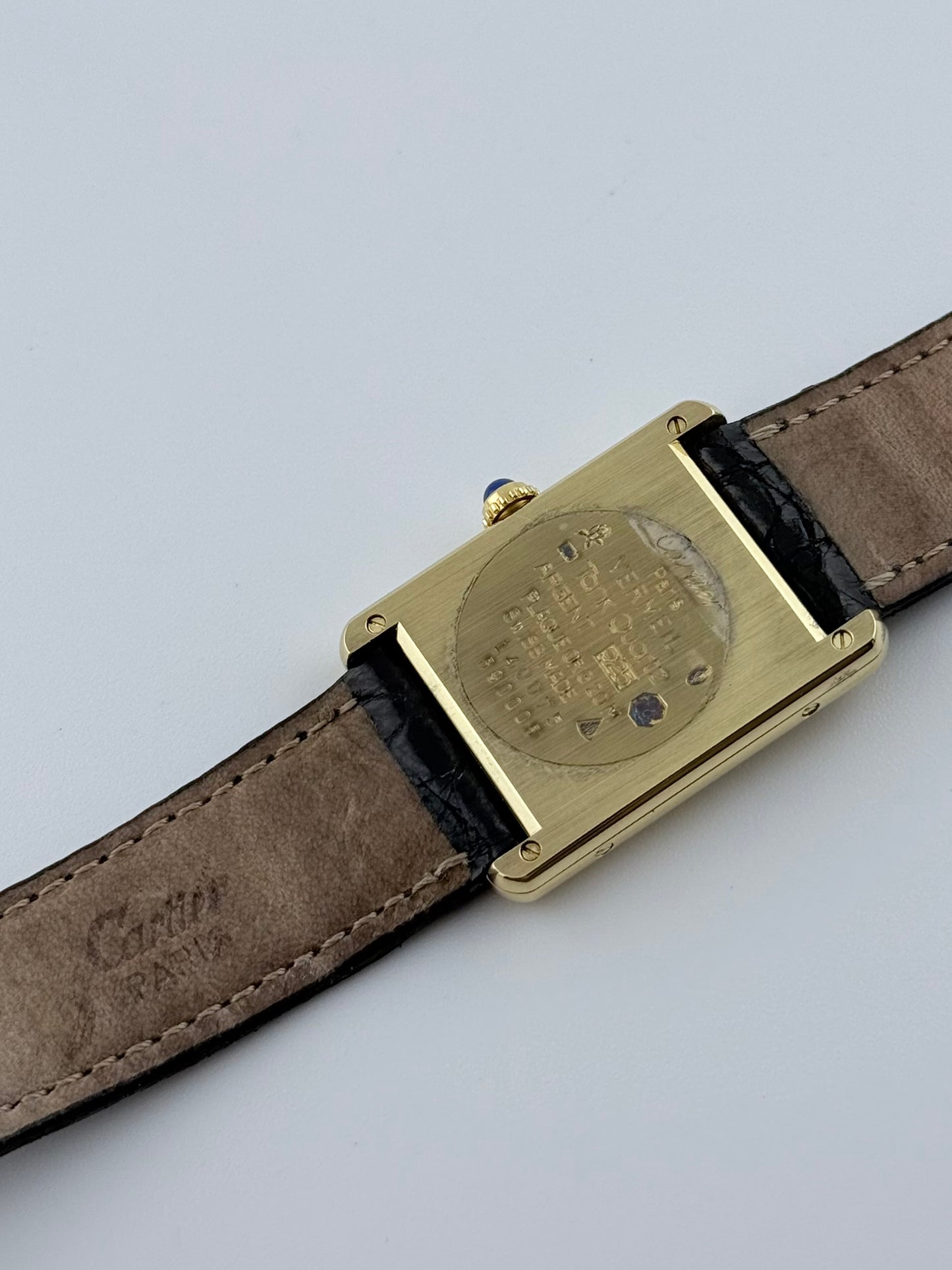 Cartier Tank Must De Tank Vermeil - Grey Art Deco Dial 590005 - Box and Papers