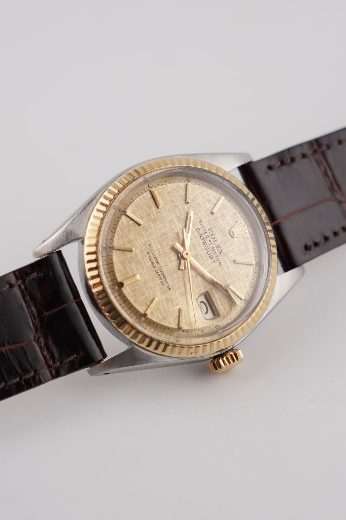 Rolex Datejust Oyster Perpetual 1601 Automatic - Two-Tone 18ct bezel - Linen Dial