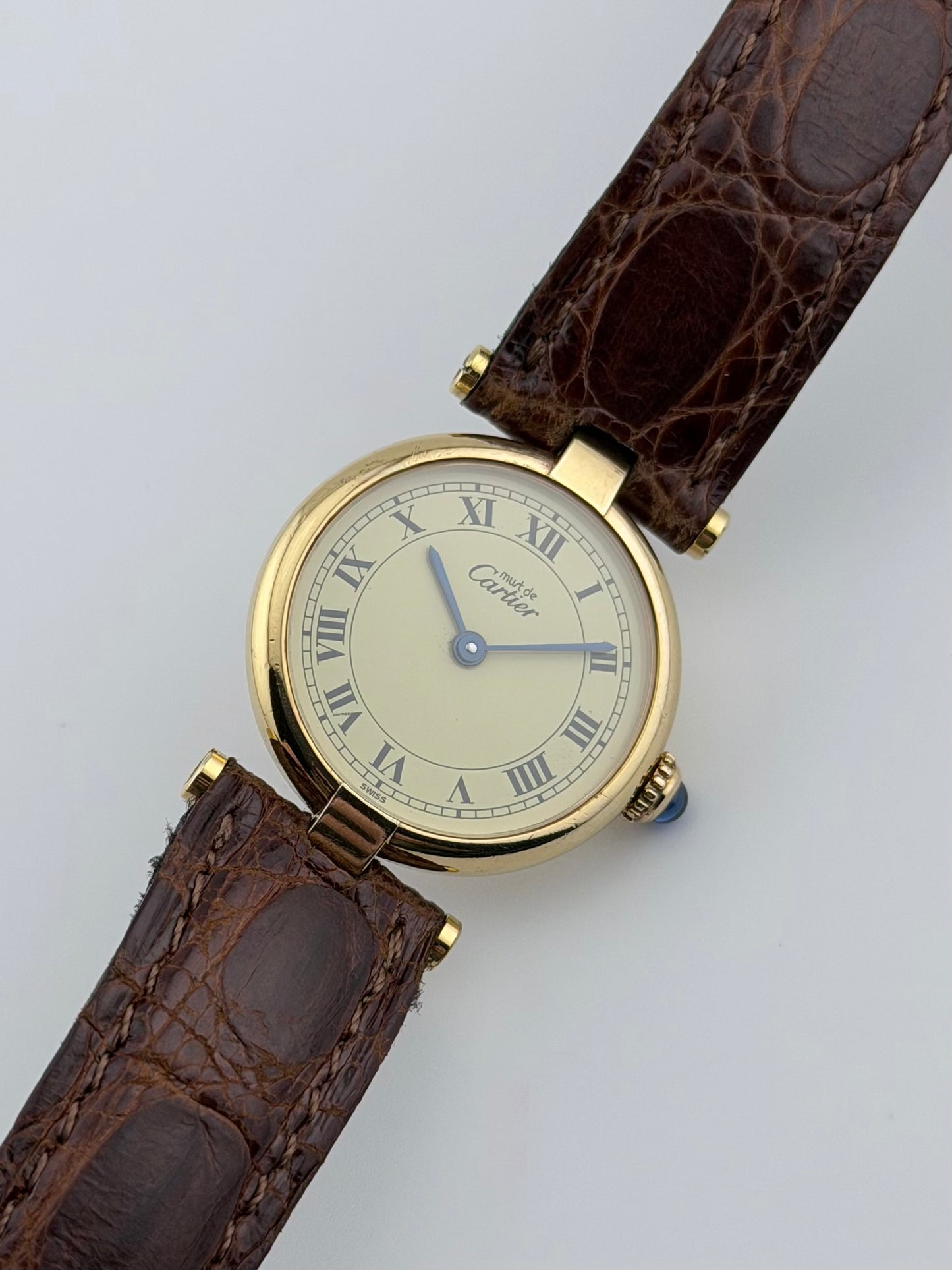 Near Mint! Cartier must de Vendome Quartz - 590003 - Ivory Dial