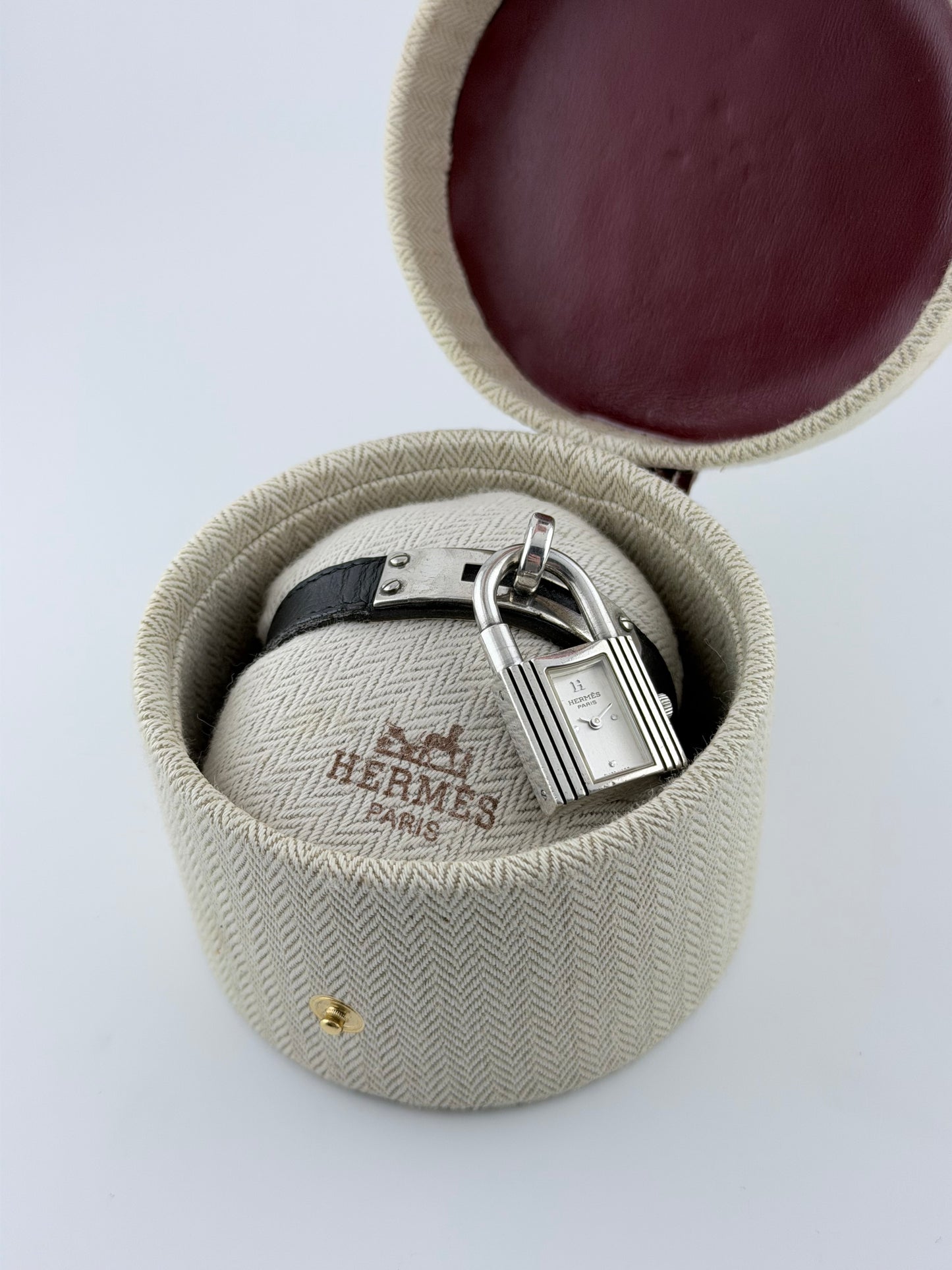 Hermes Paris Kelly Lock Watch -  Rare Solid 925 Silver - Ladies