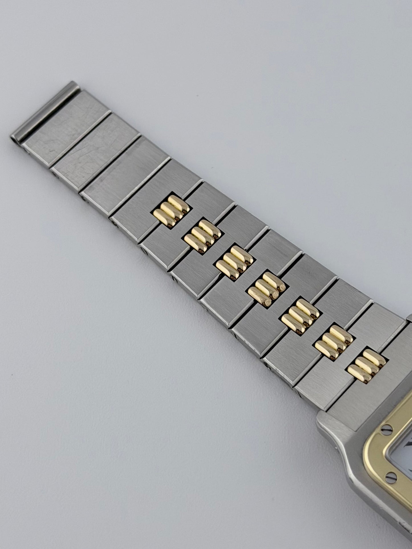Cartier Santos Carree Automatic Date - Rare Godron Bracelet - 2961