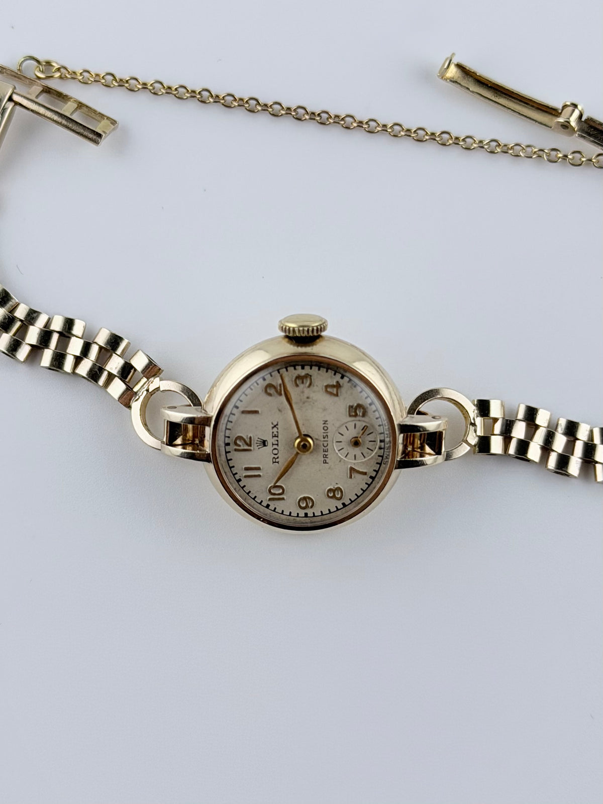 Rolex Ladies Manual Wind - Sub-Dial - Rare 1938 - Solid 9ct Gold - with Clamshell Box