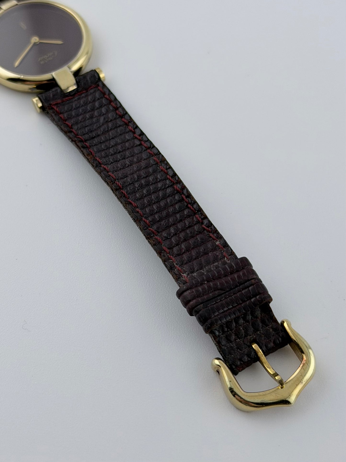 Cartier Must de Cartier Vendome Quartz - 18 - Burgundy Dial - Ladies