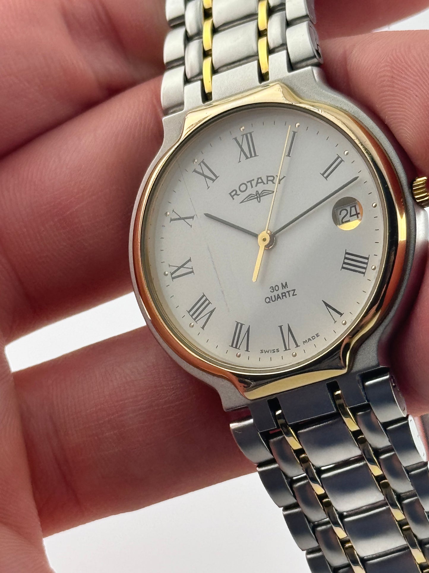Rotary 30m Quartz - Date - with BOX
