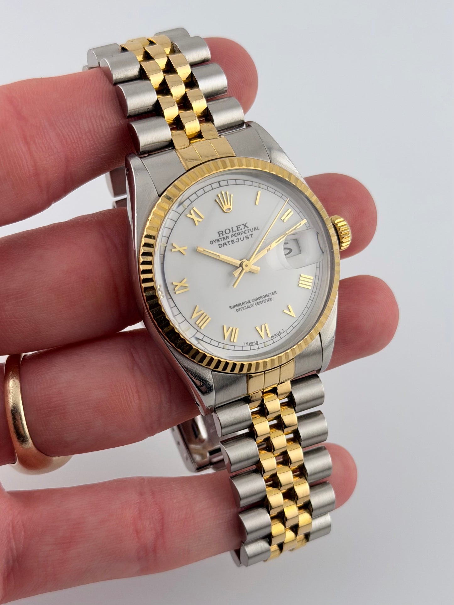 Rolex Datejust Oyster Perpetual 16013 - Rare White Roman Dial