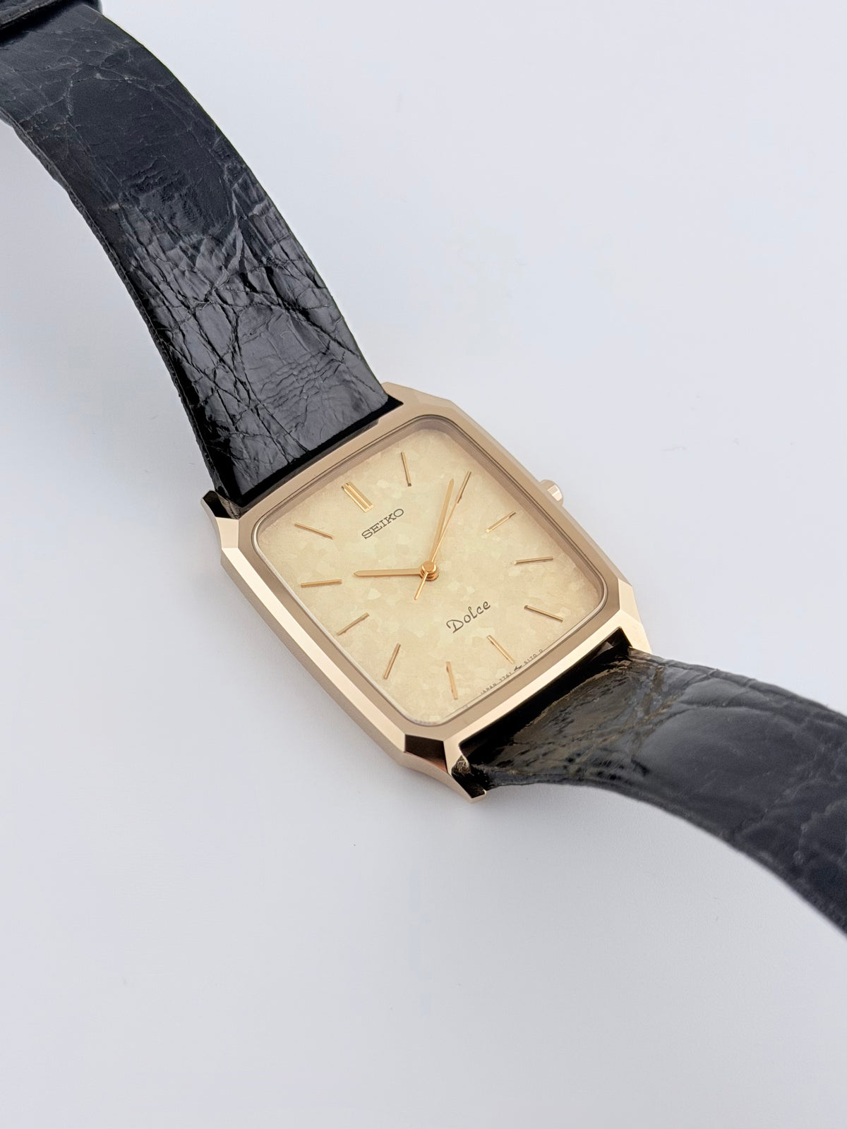 Seiko Dolce Exceline Tank Quartz Box and Papers and Tags Full Set! - 7741-5140 Near Mint!