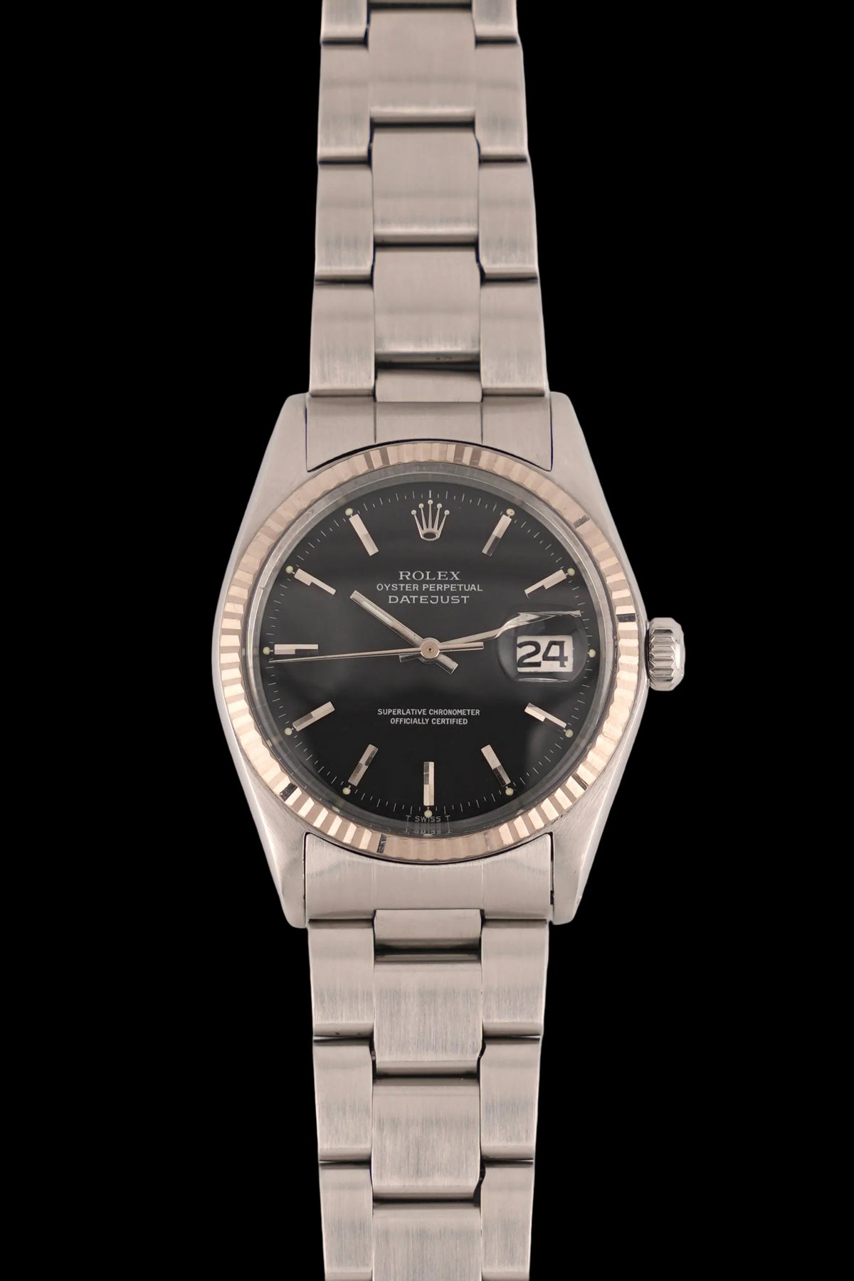 Rolex Datejust Oyster Perpetual Automatic - Rare Matte Black Dial - 1601