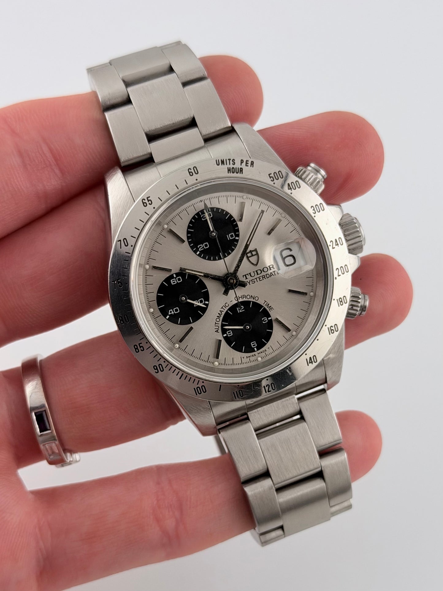 Tudor Oysterdate Automatic Chrono Time - 79280 - Silver Panda Dial - FULL SET!
