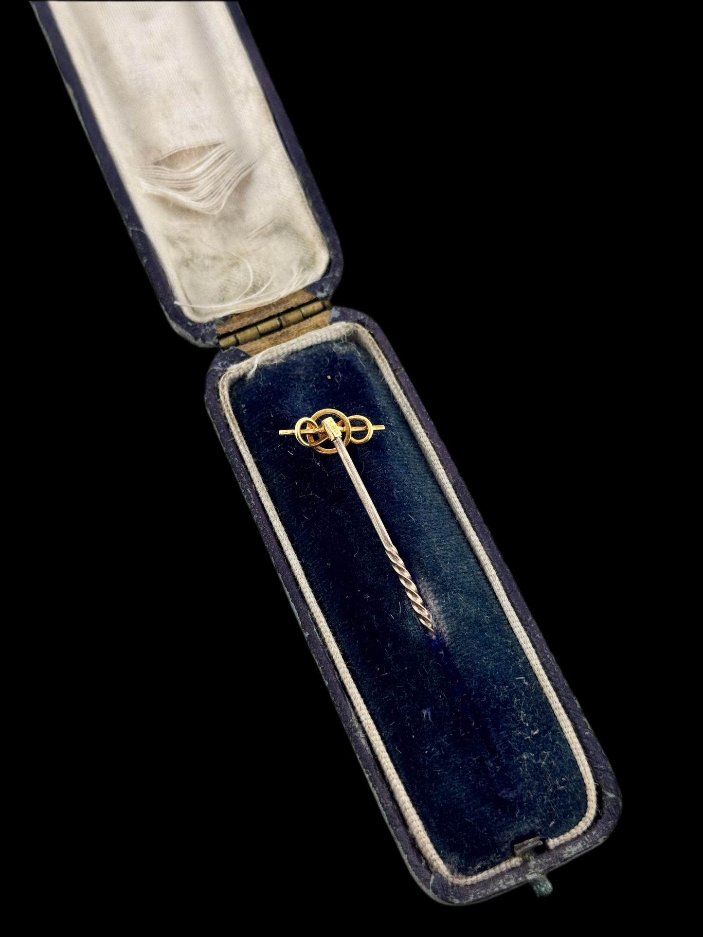 15ct Gold Gent’s Ruby Antique Stick Pin - Original Box