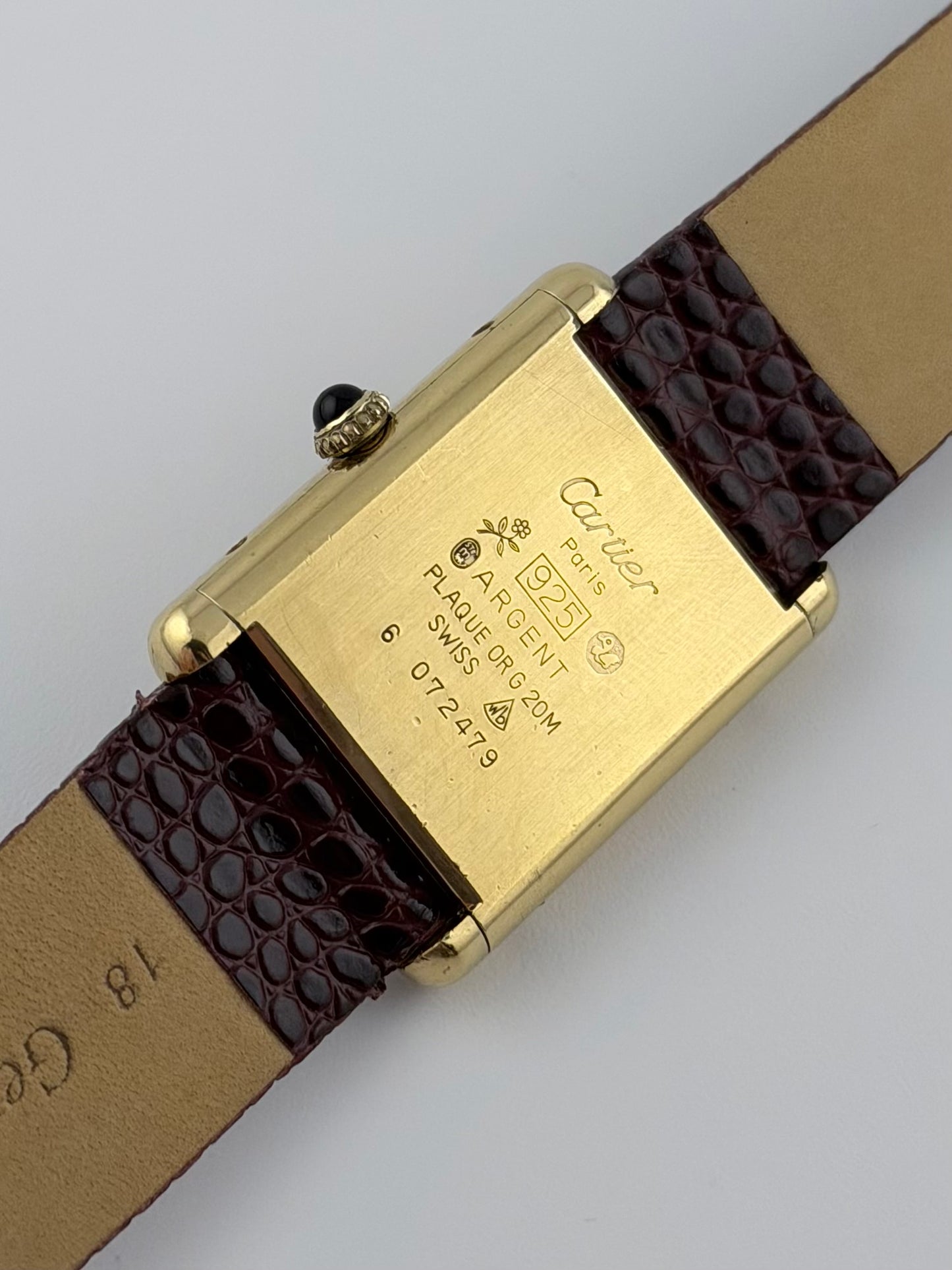 Cartier Must De Paris Tank Manual Wind - 6 - Burgundy Dial