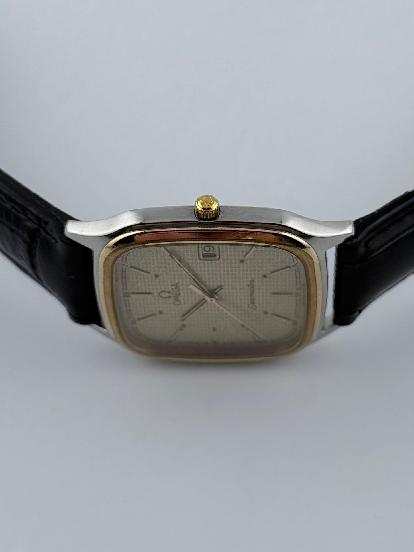 Omega Seamaster Quartz Date 396.1011 Waffle Stardust Dial