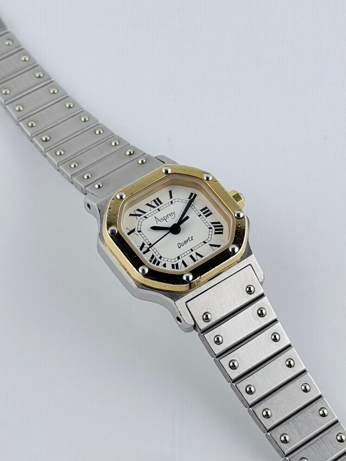 Asprey Quartz "Santos" Octagon - Two-tone - 554 - Ladies