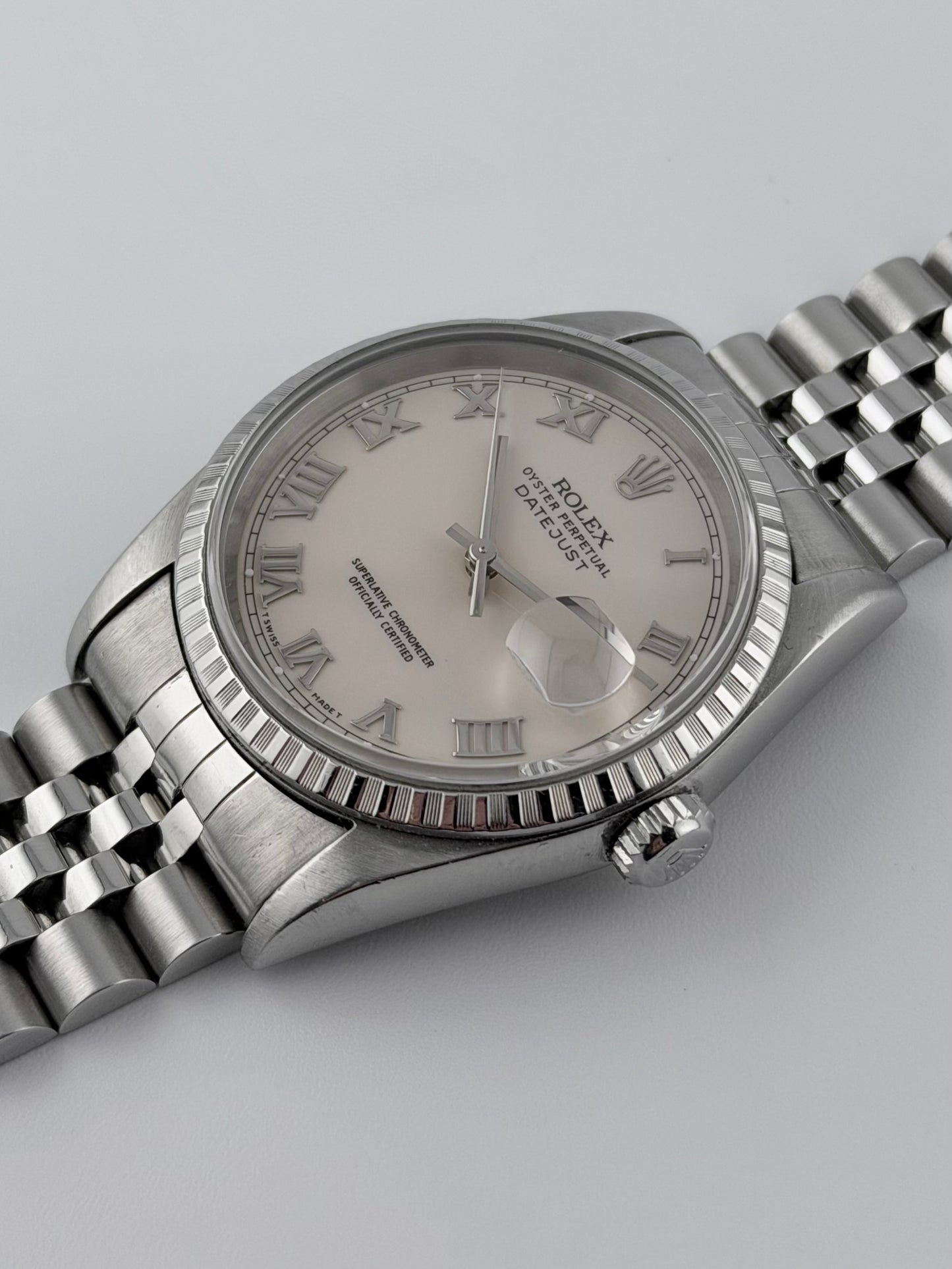 Rolex Datejust Oyster Perpetual - 16220 - Roman Numeral Dial - Original Box, Wallet & Booklets