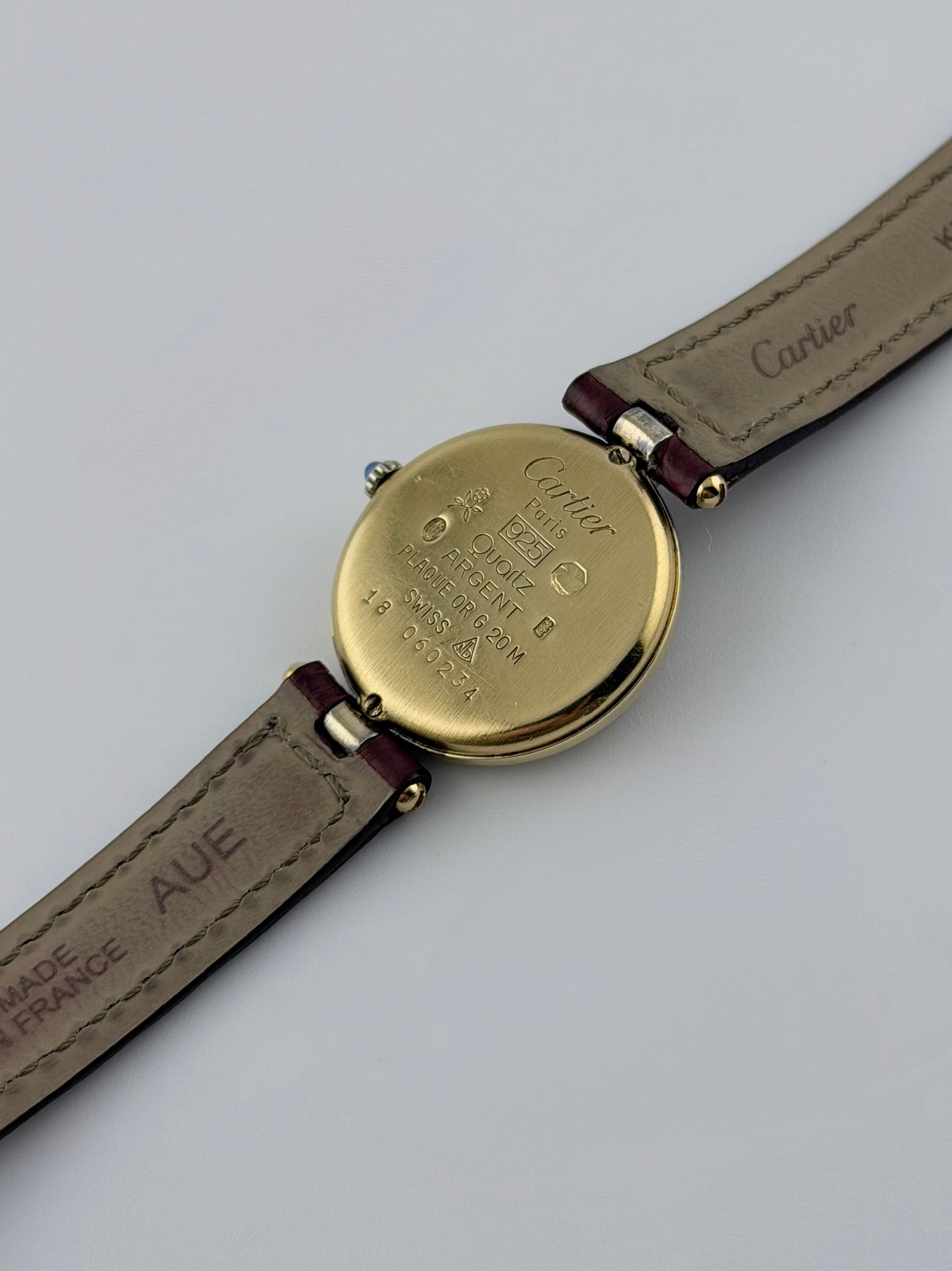 Cartier Must de Vendome Quartz - 18 - Burgundy Dial