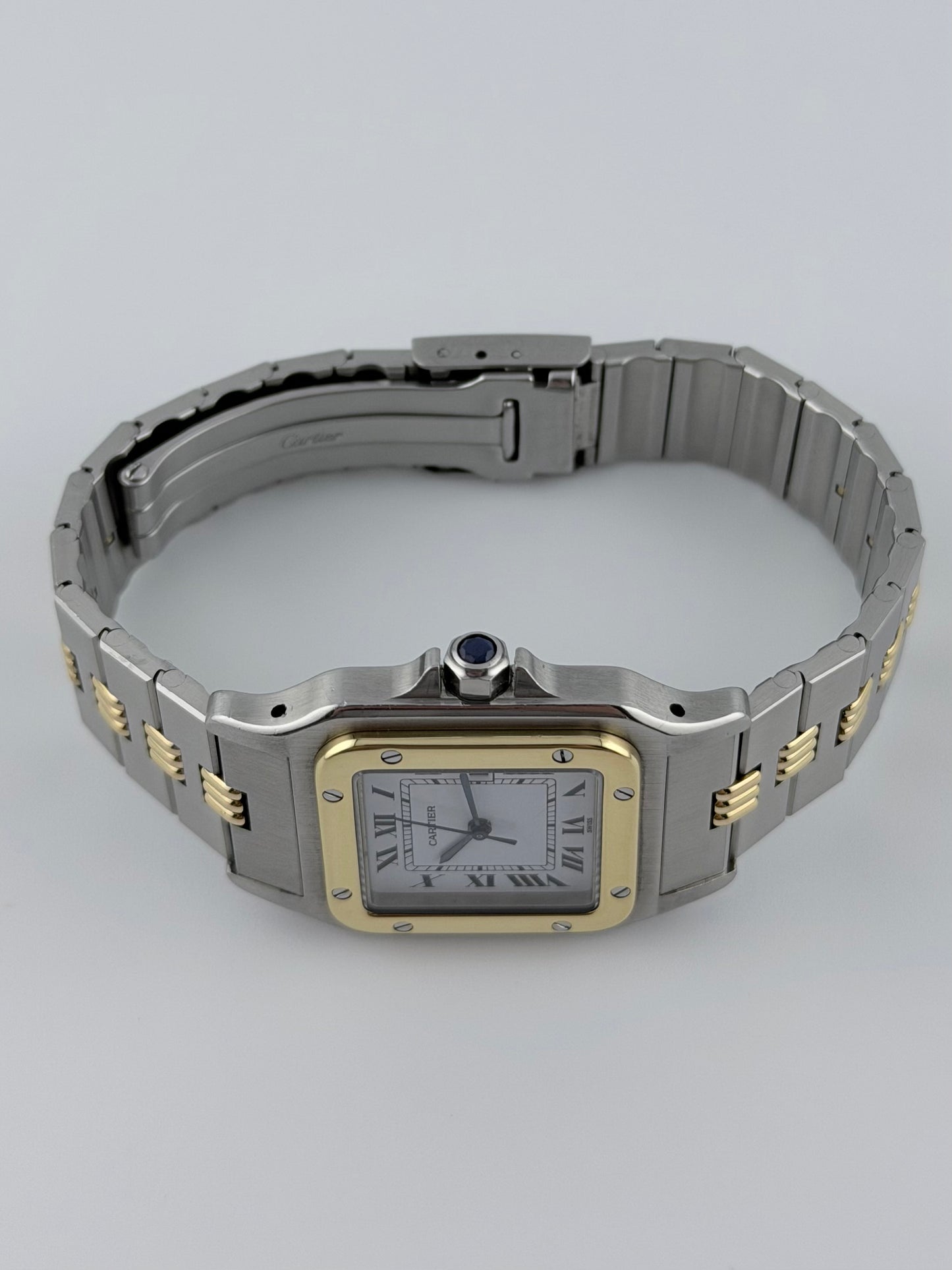 Cartier Santos Carree Automatic Date - Rare Godron Bracelet - 2961