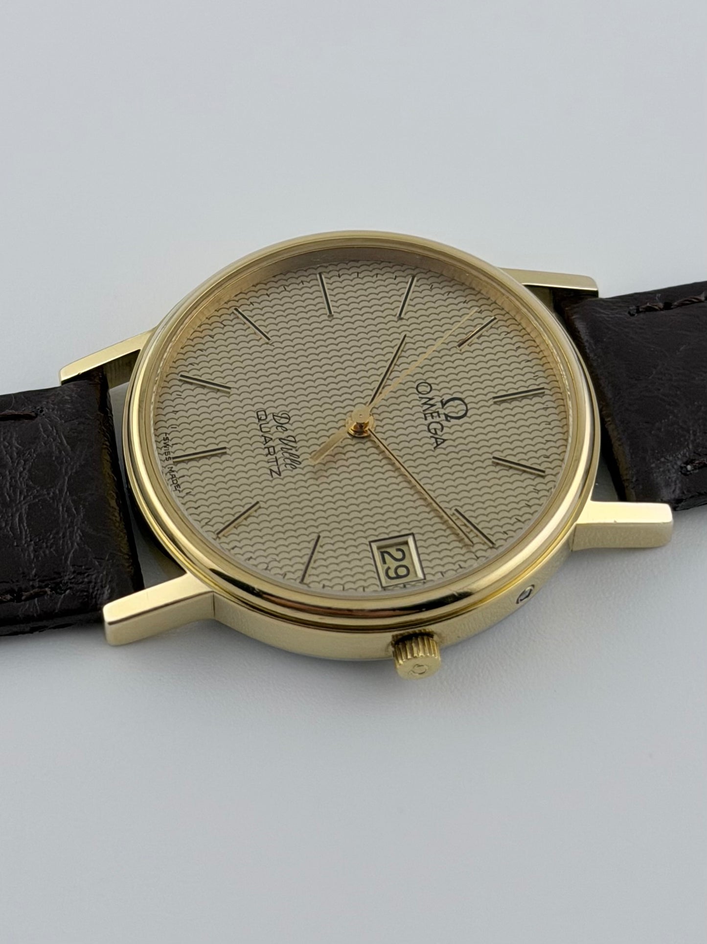 Omega DeVille Quartz Date - 192.0056 - Patterned Dial