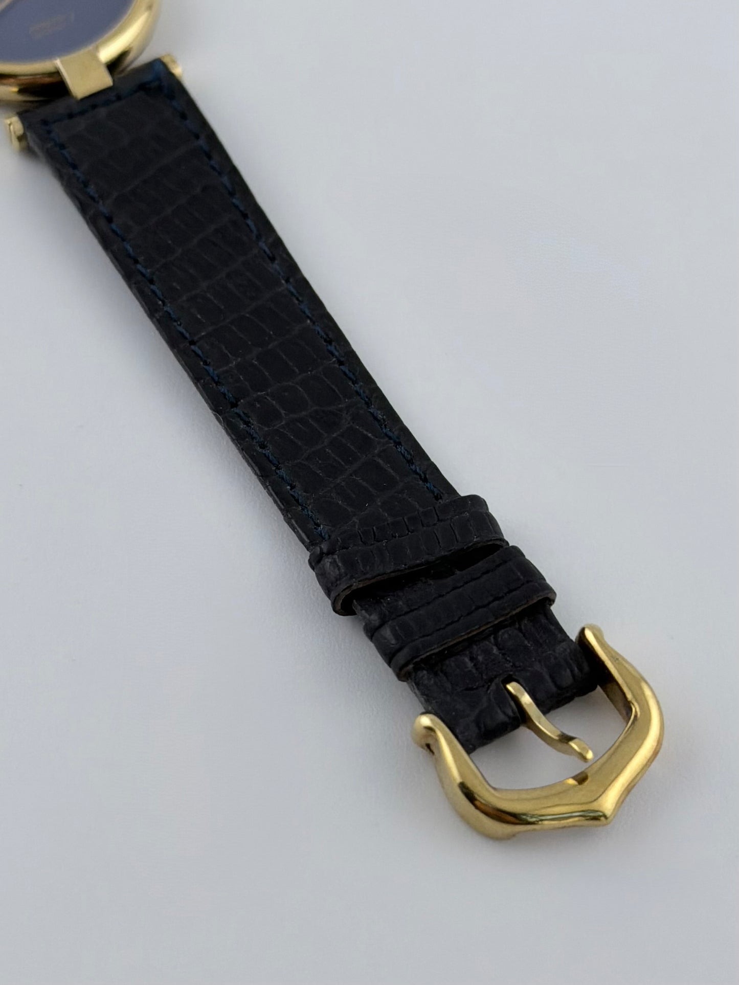 Cartier Must de Vendome Quartz - 18 - Lapis Dial - Original Strap - Ladies