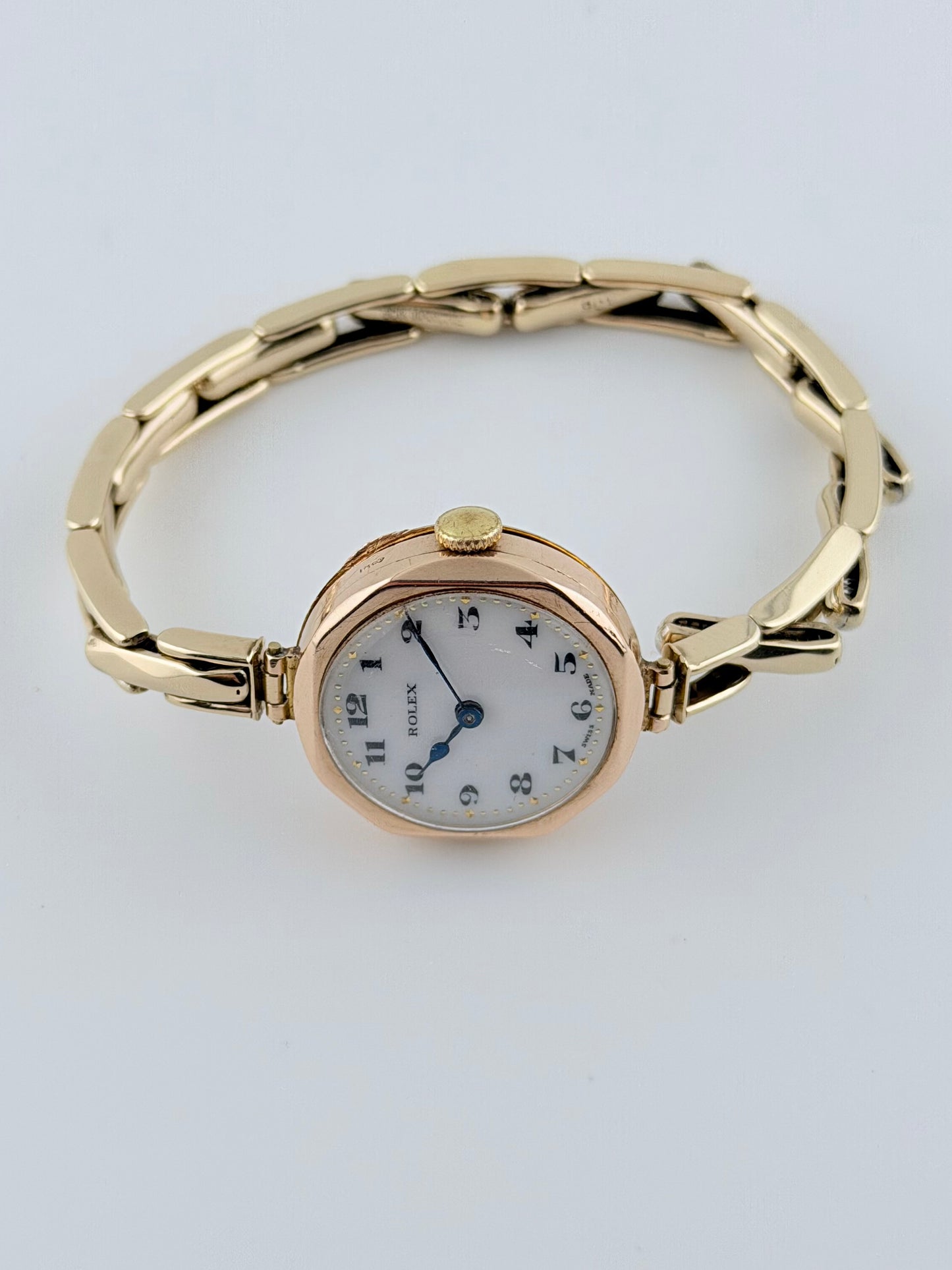 Rolex Ladies Cocktail Watch Manual Wind - Rare 1930 - Solid 9ct Gold