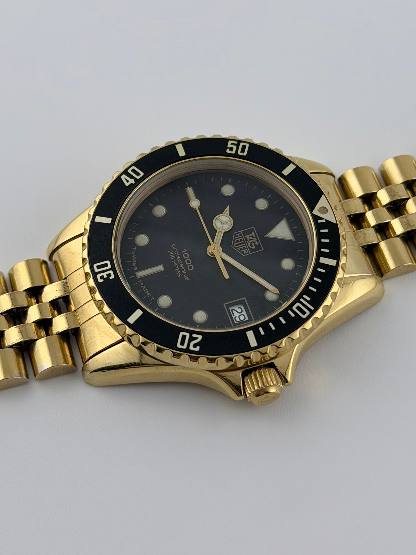 Tag Heuer Professional 1000 Quartz 200m 980.020N - Rare original gold plated configuration
