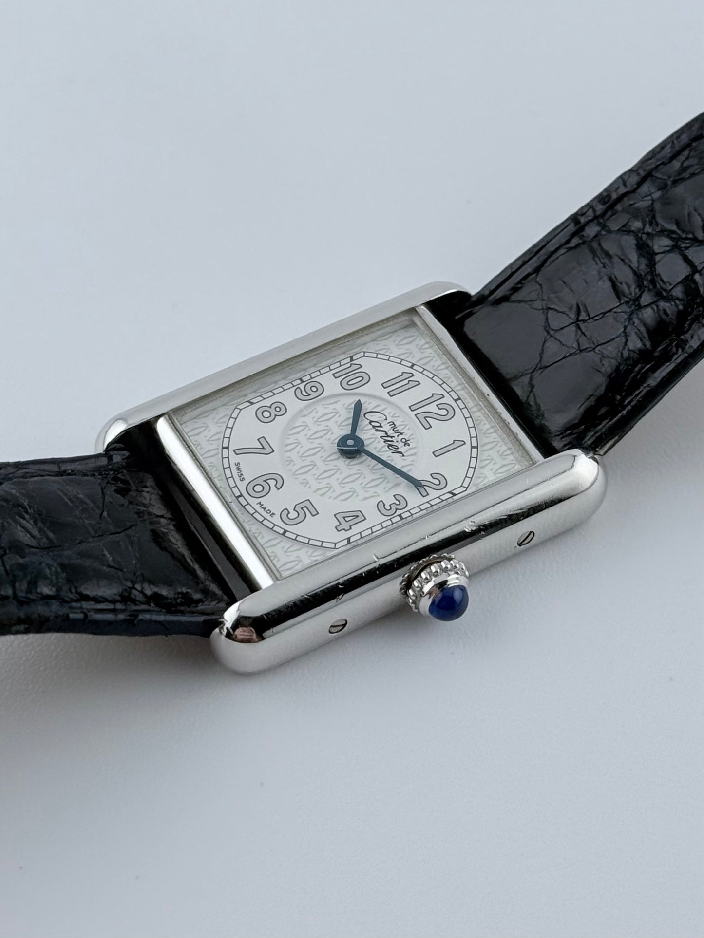 Cartier Must De Tank Quartz - 2416 - Motif Dial - Original Box - Ladies