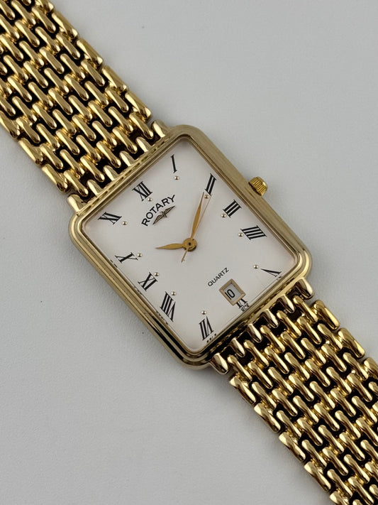 Rotary Tank Quartz Date Dress Watch