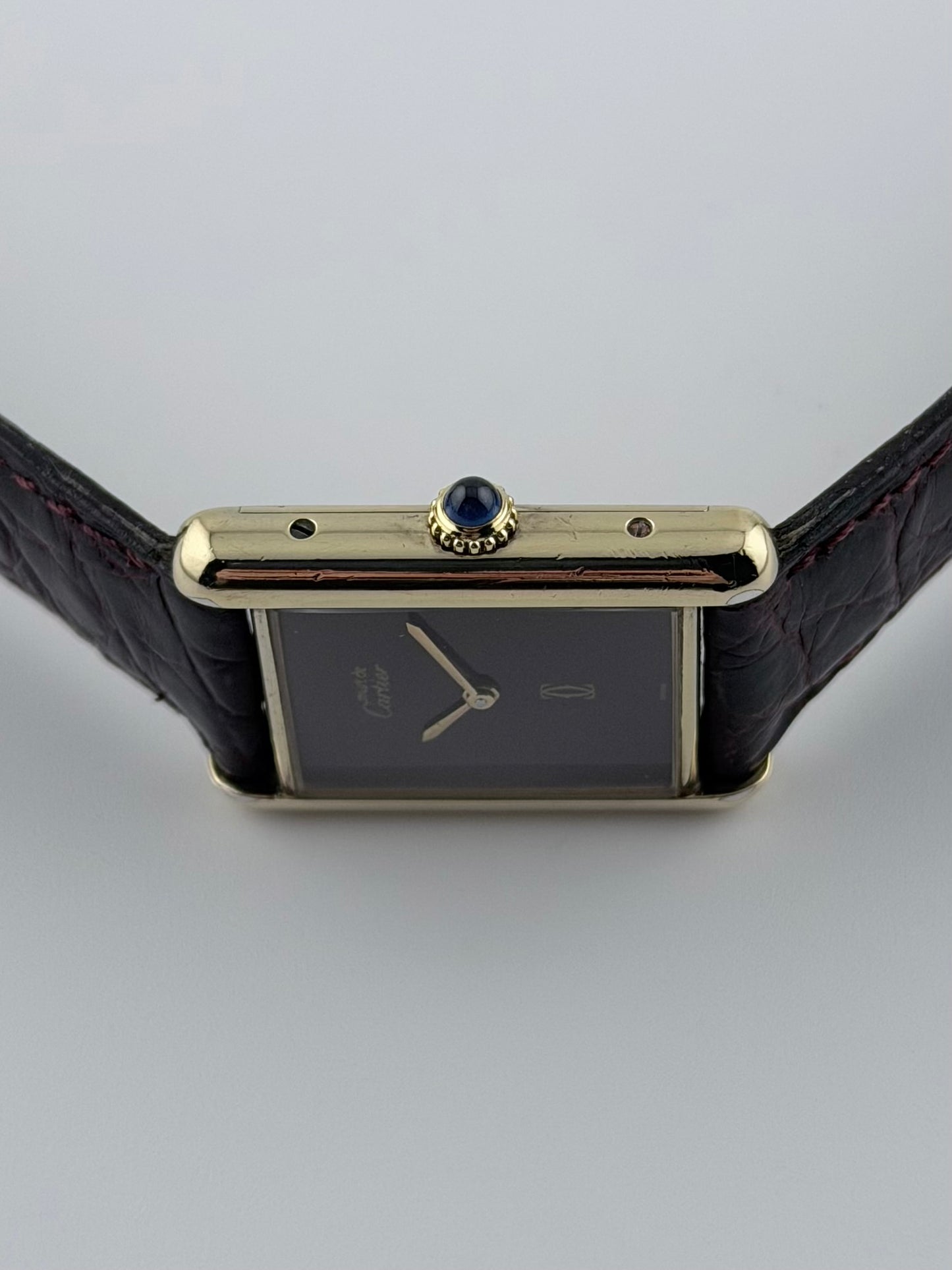 Cartier Must De Paris Tank Manual Wind - 6 - Burgundy Dial