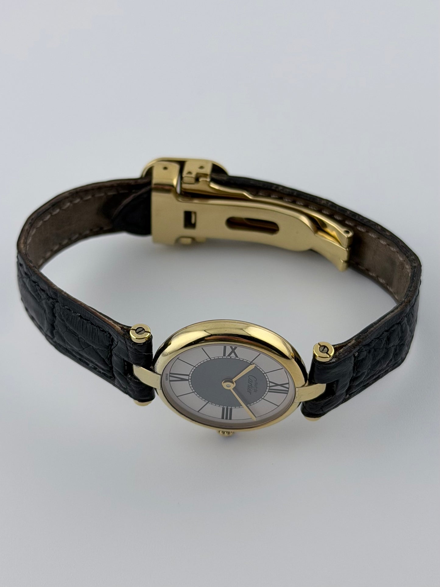 Cartier must de Vendome Quartz - 590004 - White & Grey Dial - Ladies
