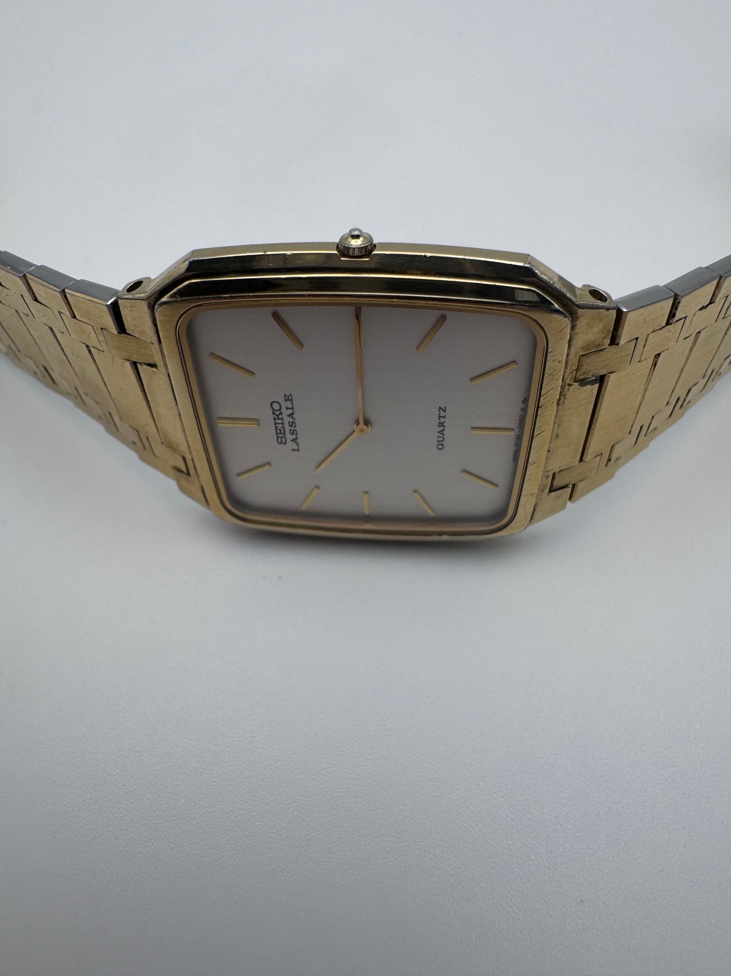 Seiko Lassale Tank Quartz 6730-5249 - Audemars Piguet Style Bracelet