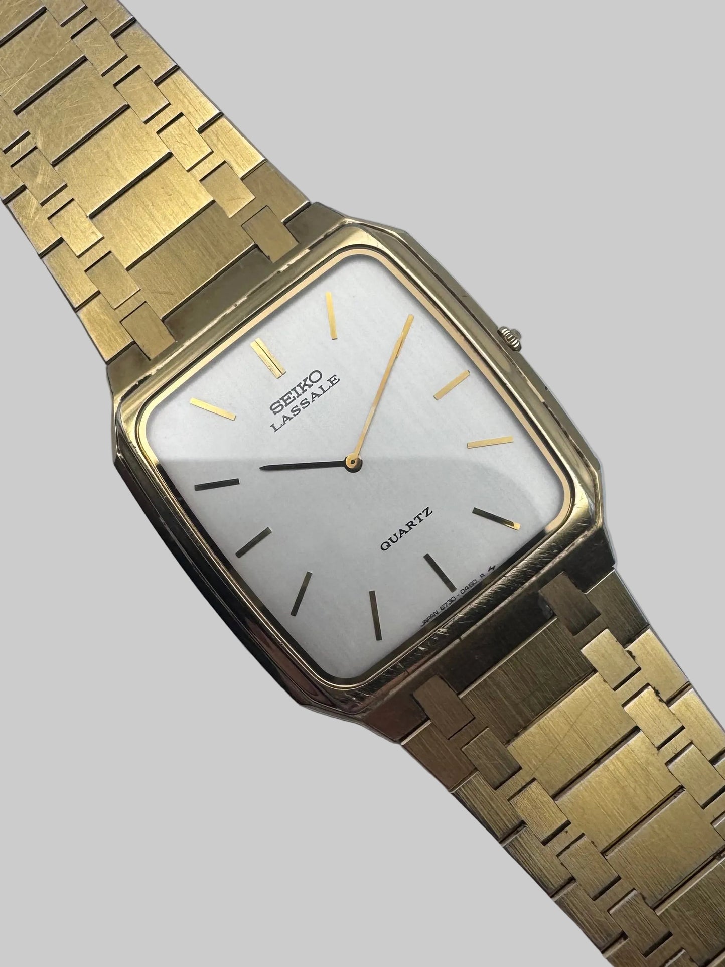 Seiko Lassale Tank Quartz 6730-5249 - Audemars Piguet Style Bracelet