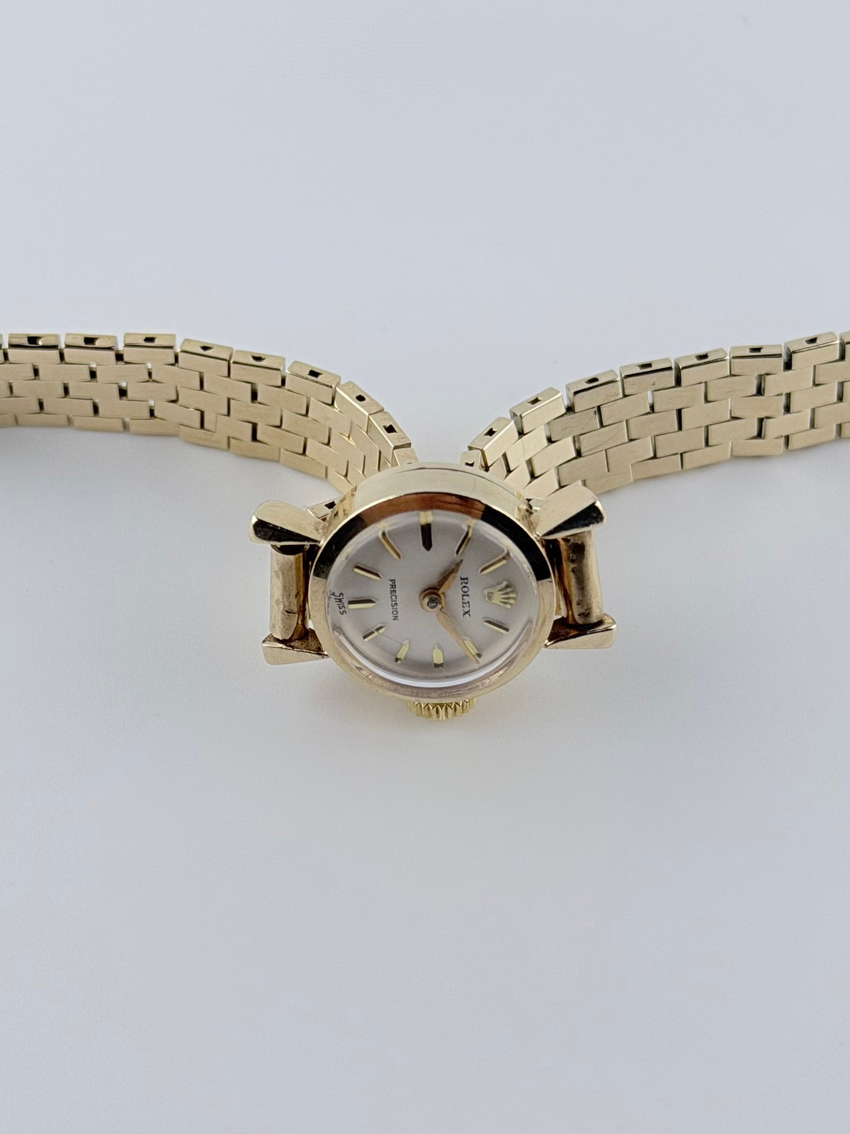 Rolex Precision Ladies Cocktail Watch Manual Wind - 1961 - Solid 9ct Gold - Gold Bracelet - Boxed