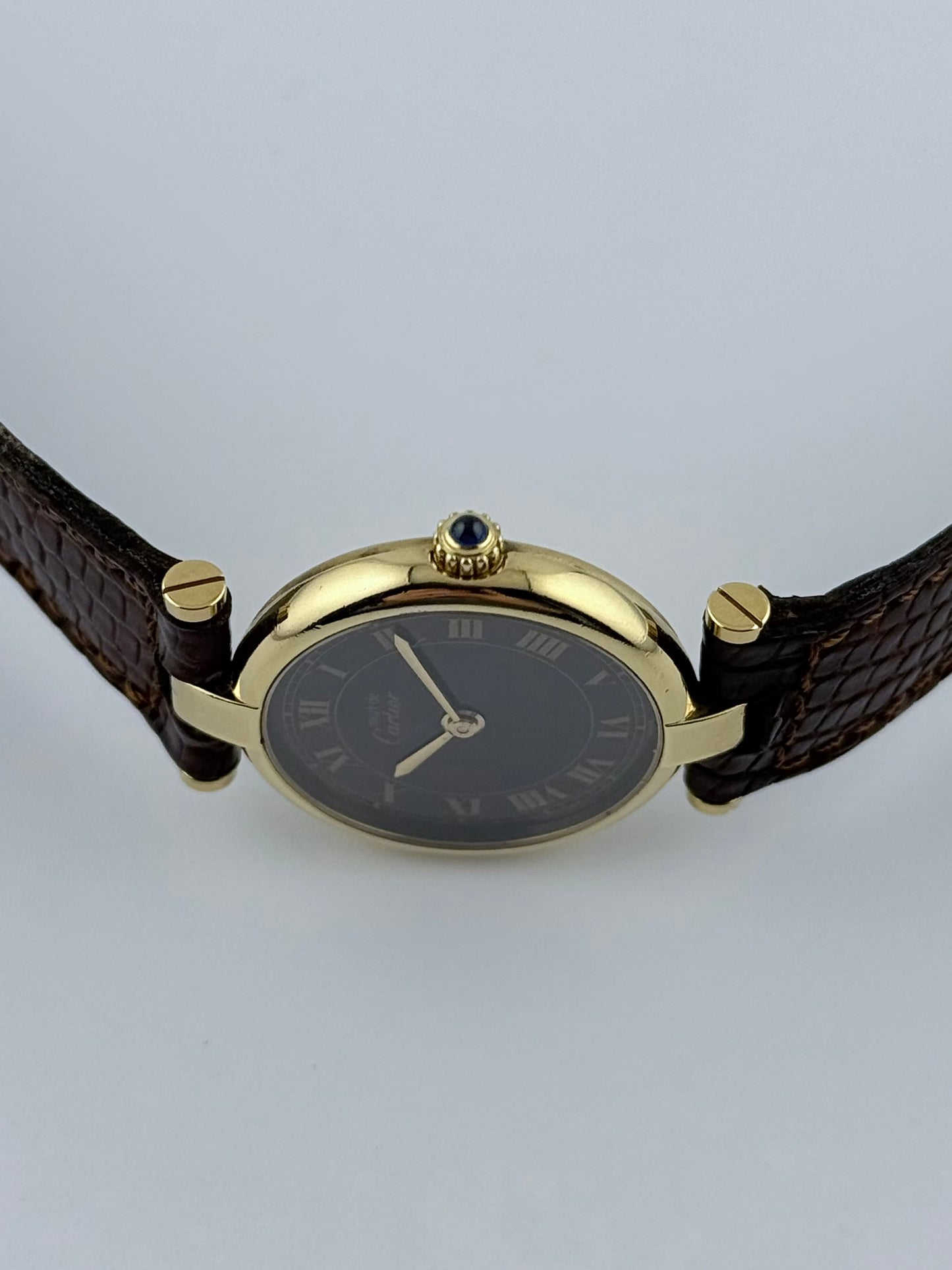 Cartier Must de Cartier Paris Quartz - 18 - Brown Wood Dial - Ladies