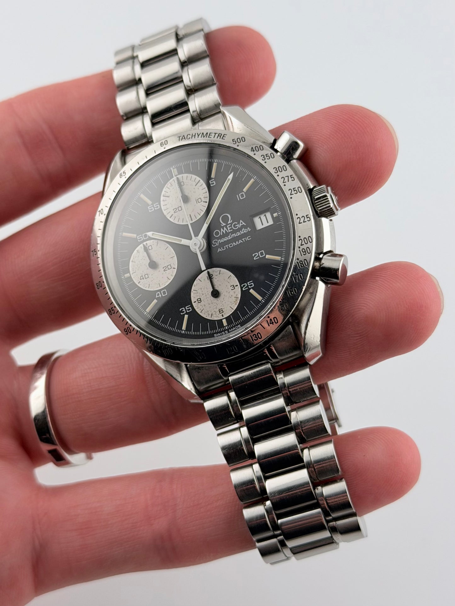 Omega Speedmaster Automatic Date - 175.0043 - Rare Reverse Panda Dial
