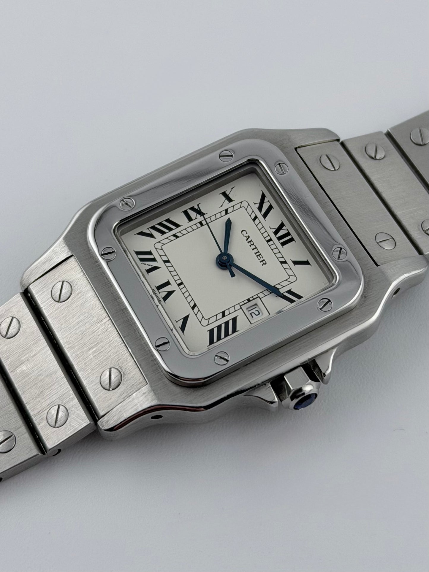 Cartier Santos Carree Automatic Date - 2960 - Rare All Steel