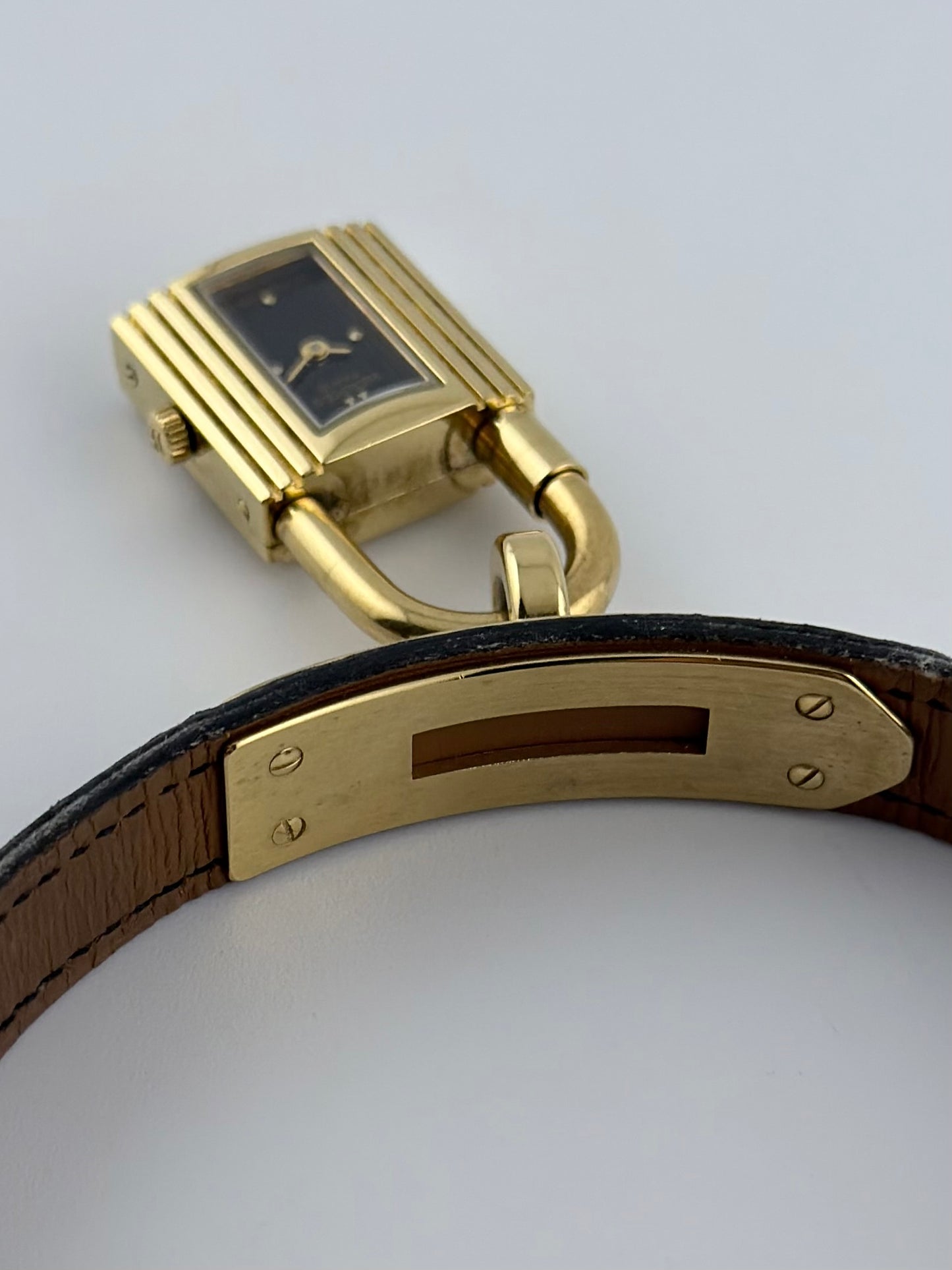 Hermes Paris Kelly Lock Watch - Black - Ladies