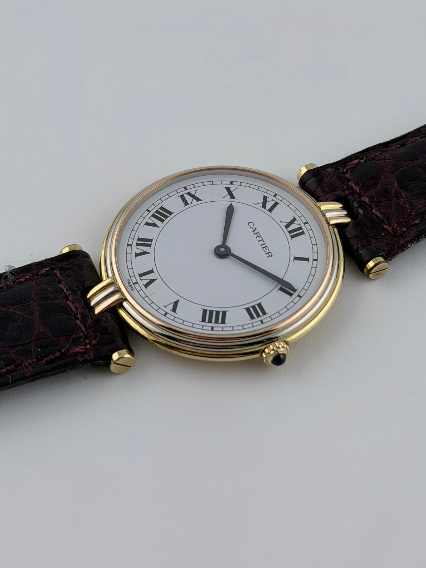 Cartier must de Vendome Quartz - 8100 - 18ct solid gold Trinity - Box and Papers