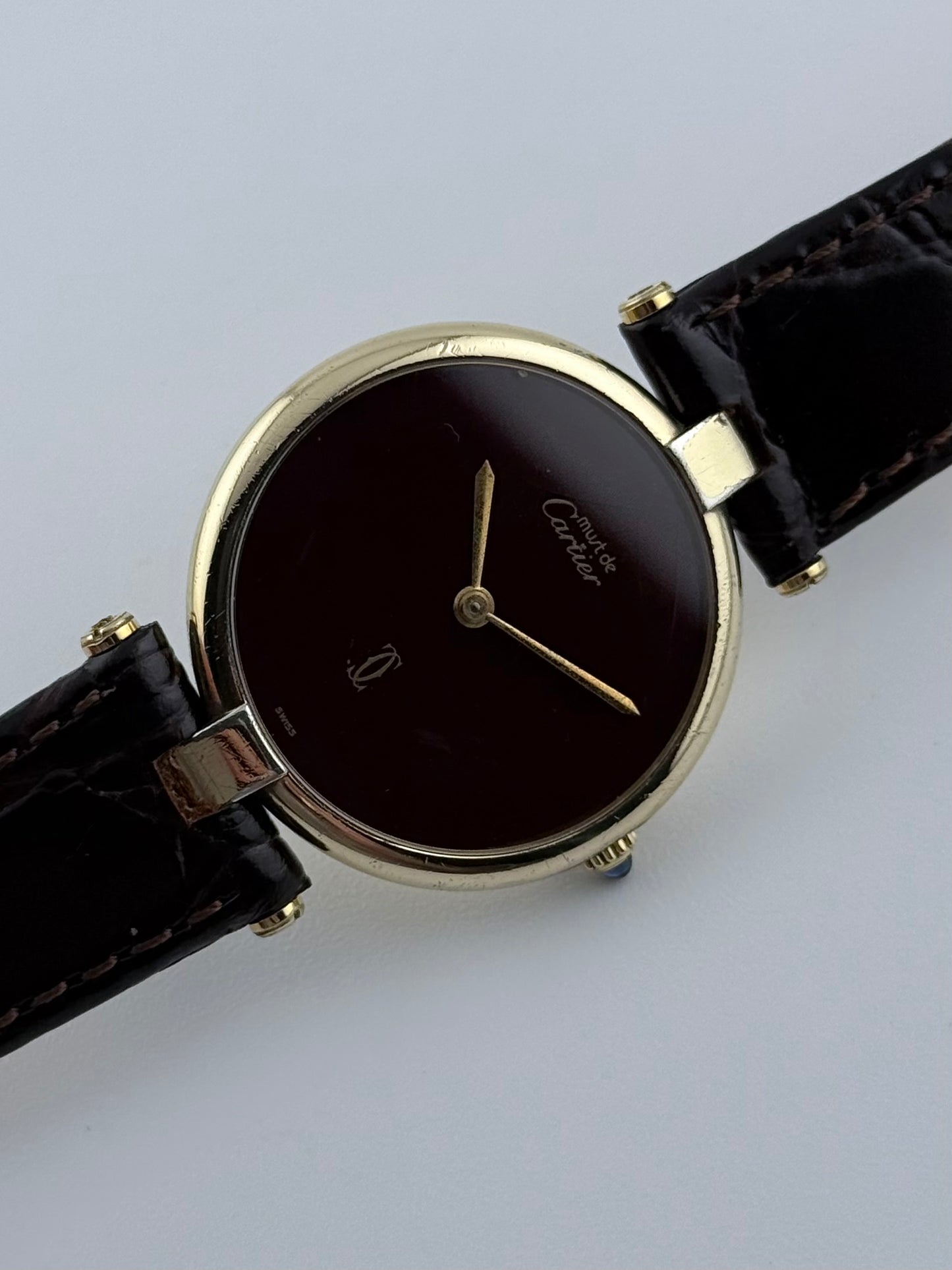Cartier Must De Vendome Quartz - 17 - Burgundy Dial