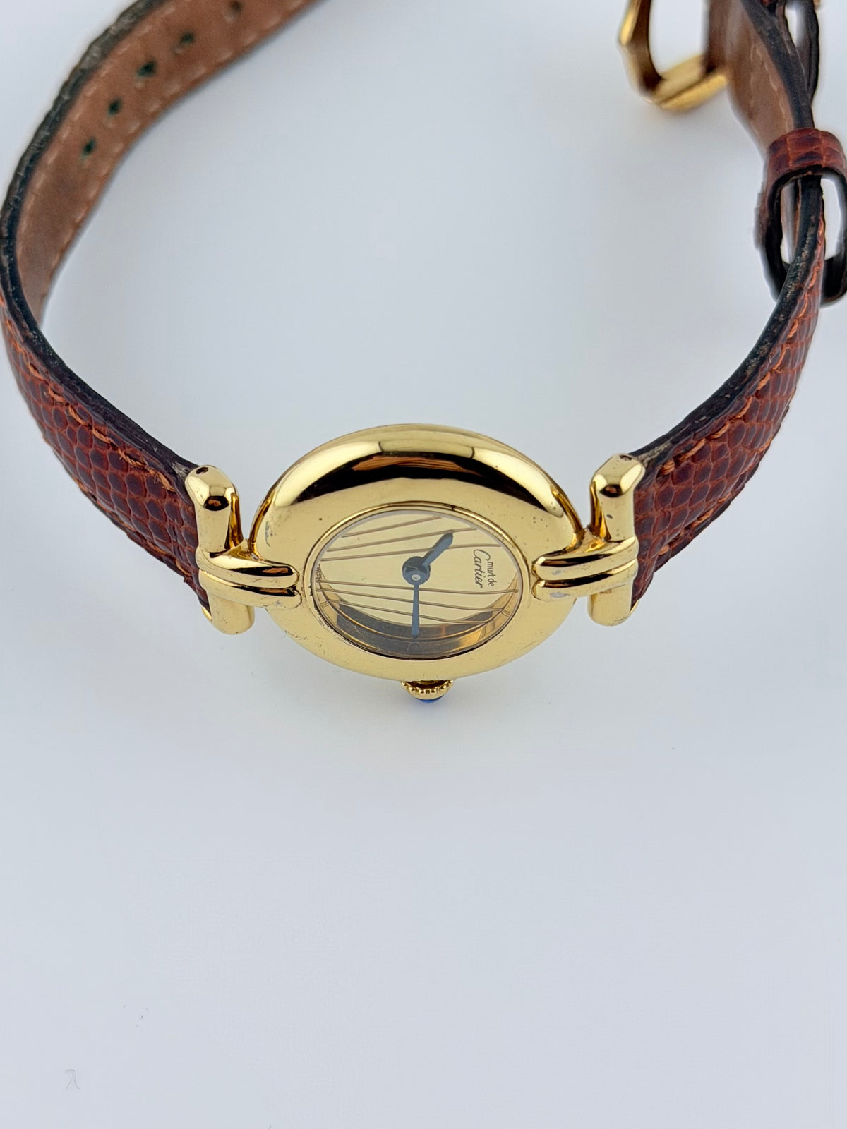 Cartier must de Colisee Quartz - 590002 - Ladies - Gold Art-Deco Dial - Original Strap and Buckle