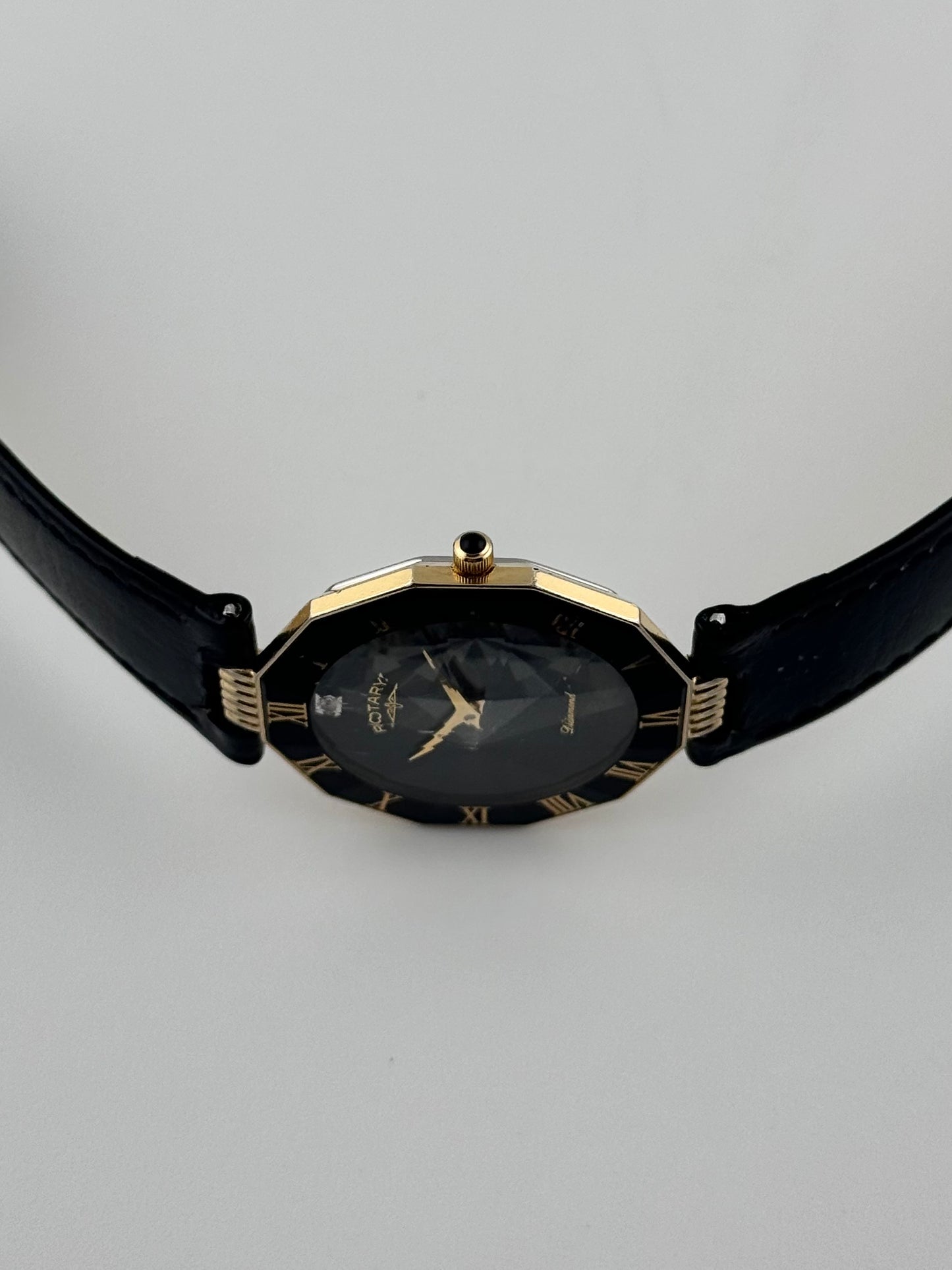 Rotary Diamond Quartz Dress Watch - Faceted Crystal