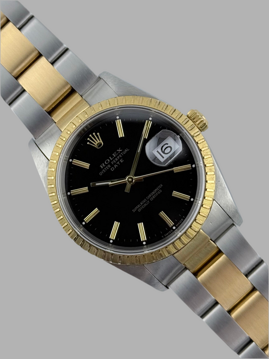 Rolex Oyster Perpetual Date - Two-Tone - 15233 - Box and Papers