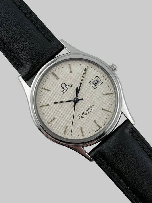 Omega Seamaster Quartz Date 196.0251 Hobnail Dial